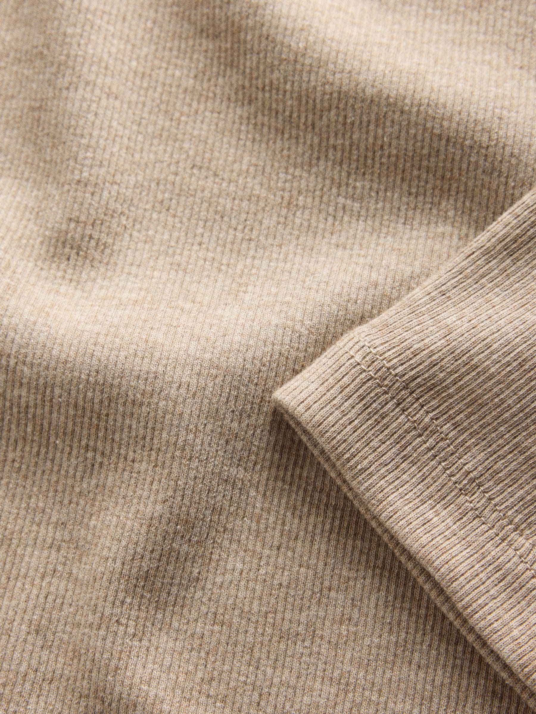 The Set 4 Pack Long Sleeve Button Henley T-Shirts - Brown/Neutral/Oat Marl/White - Regular - SIP Still Life