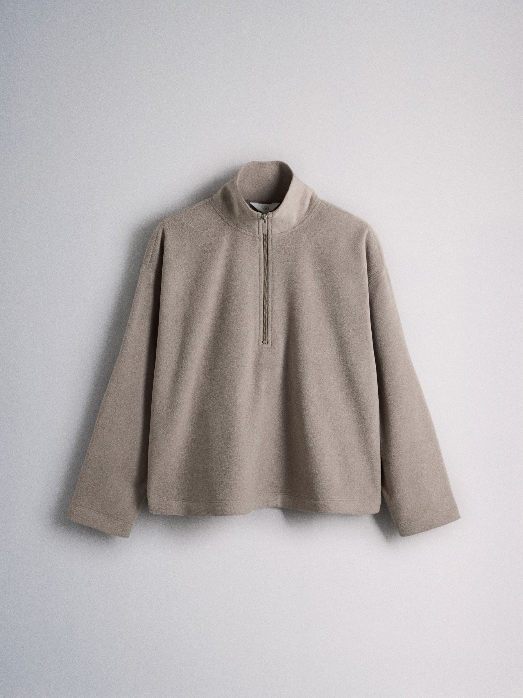 The Set 3 Pack Quarter Zip Micro Fleeces - Black/Stone/Cream - Regular - SIP Still Life