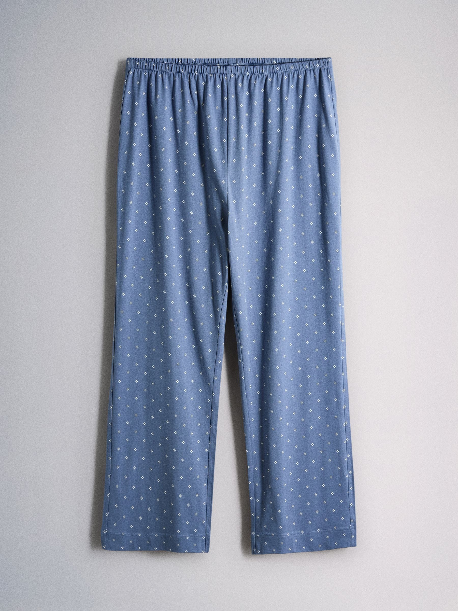 The Set 3 Pack Long Sleeve 100% Cotton Pyjamas - Blue/Light Taupe/Blue Star Print - Regular - SIP Still Life