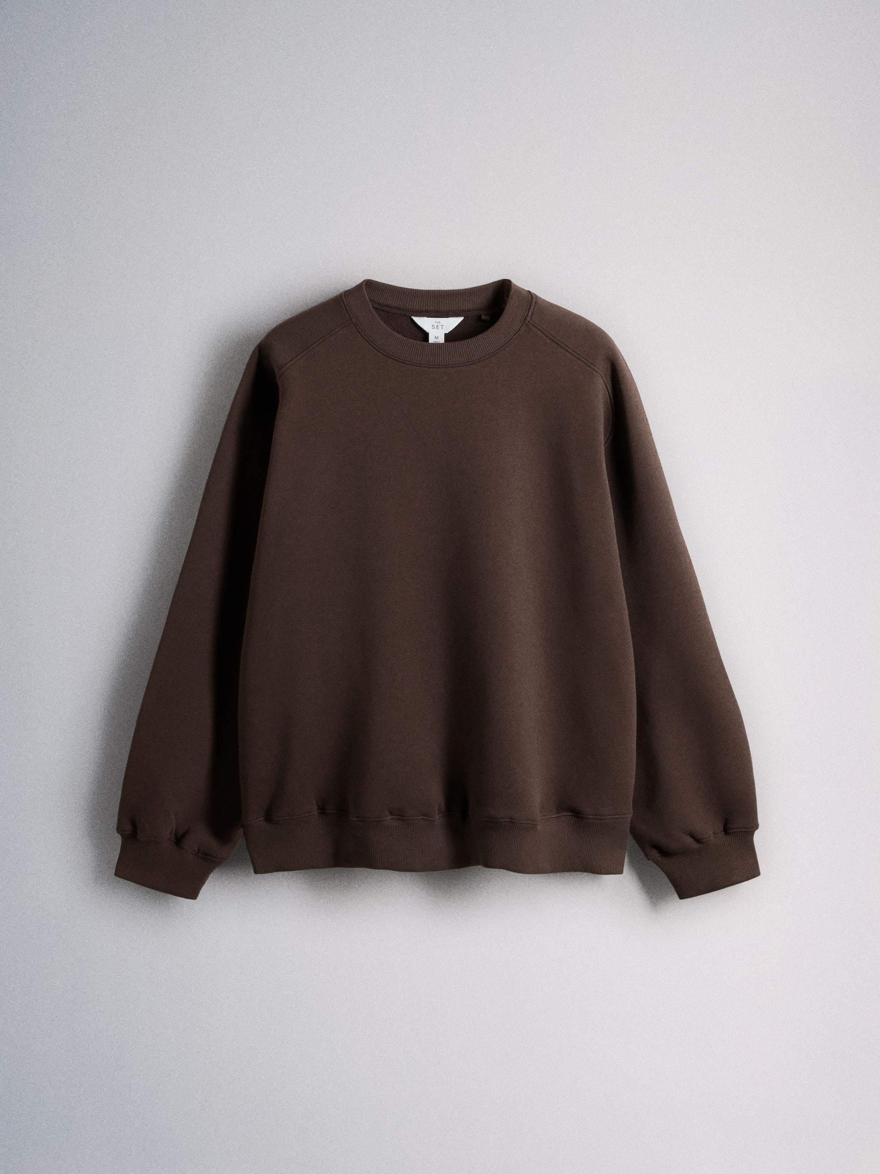 The Set 3 Pack Saddle Sleeve Crew Neck Sweatshirts - Cream/Brown/Chocolate - Regular - SIP Still Life