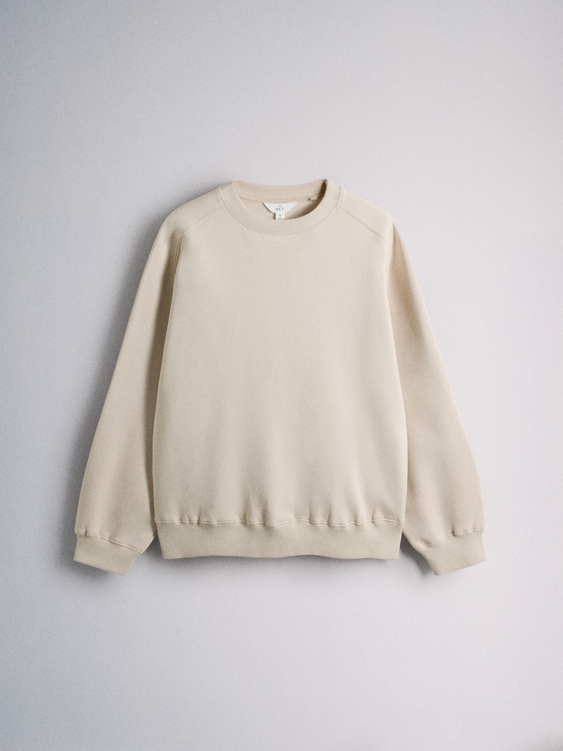 The Set 3 Pack Saddle Sleeve Crew Neck Sweatshirts - Cream/Brown/Chocolate - Regular - SIP Still Life