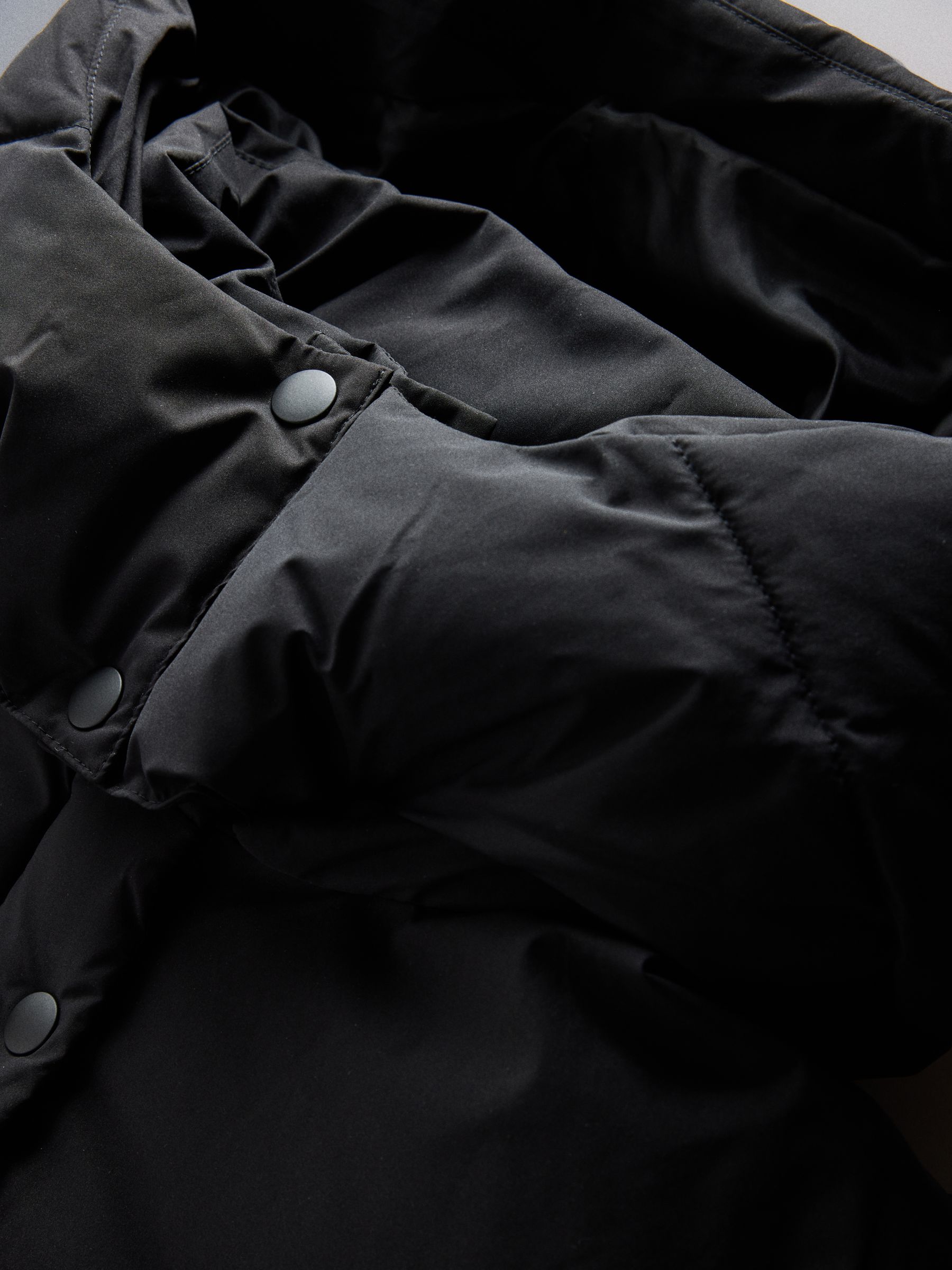 The Set Showerproof Padded Maxi Coat - Black - Regular - SIP Still Life