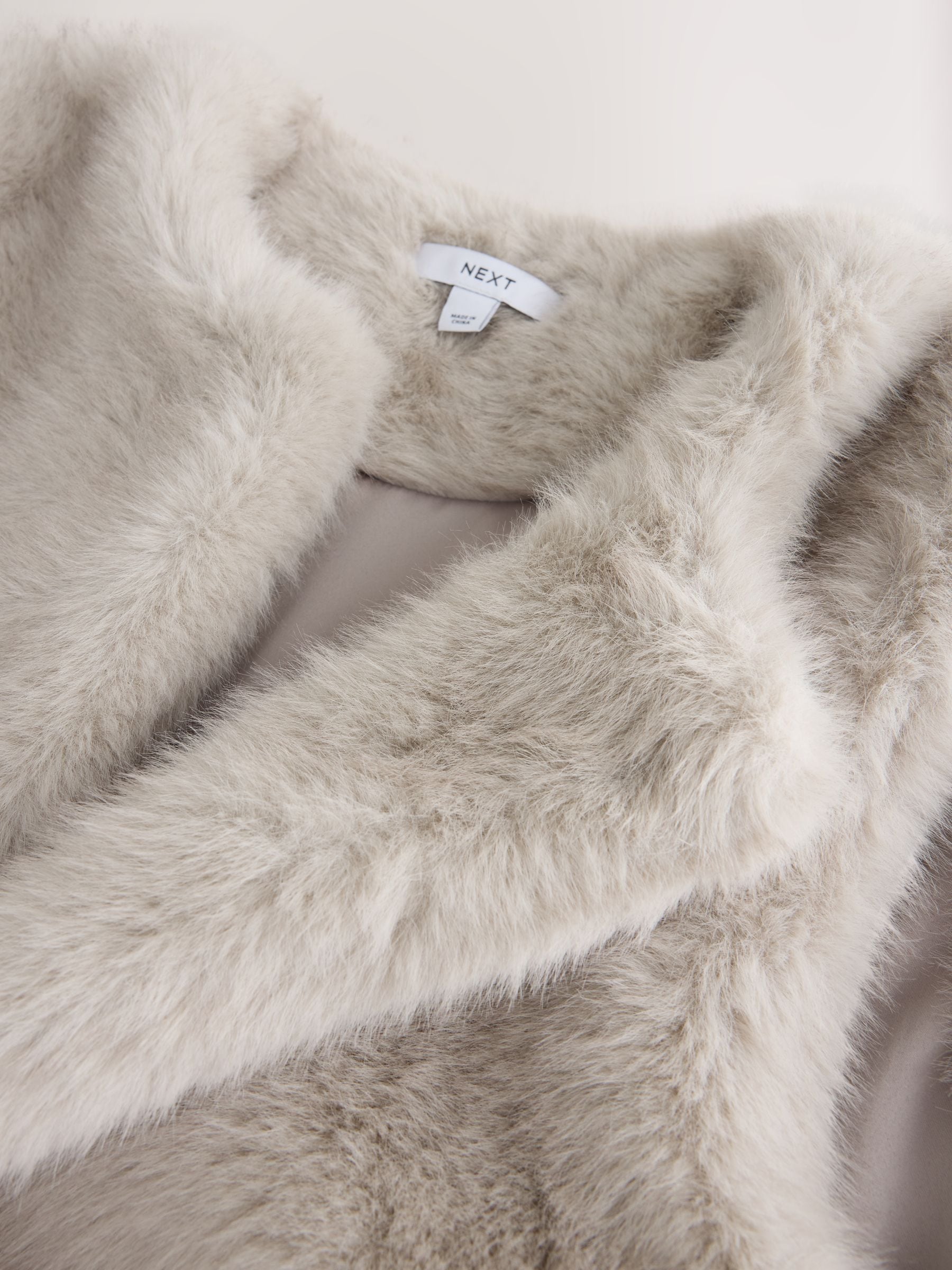 Faux Fur Gilet Cover-Up - Grey - Regular - SIP Still Life