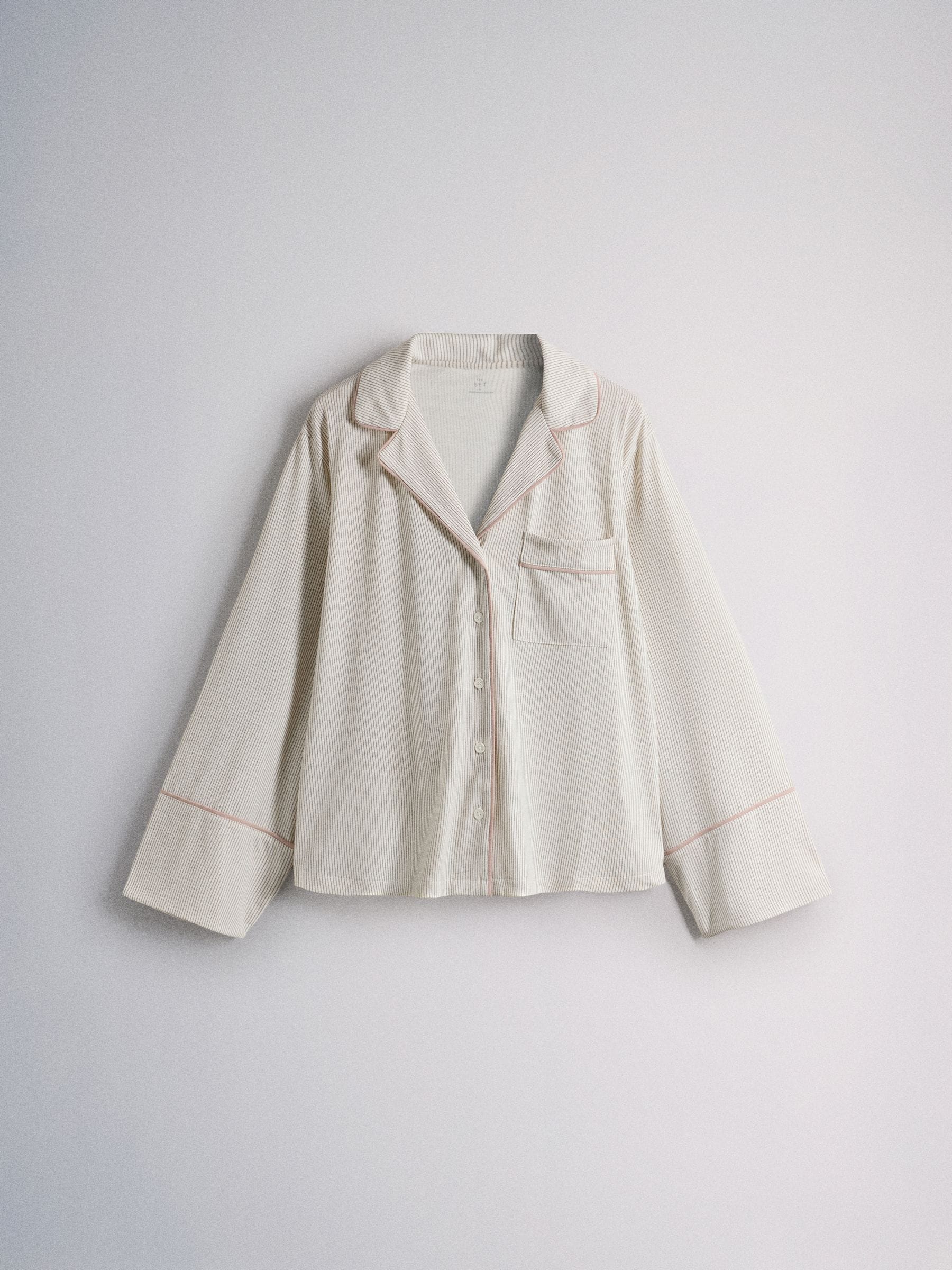 The Set 2 Pack Viscose Blend Button Through Long Pyjamas - Pink / Stripe - Regular - SIP Still Life