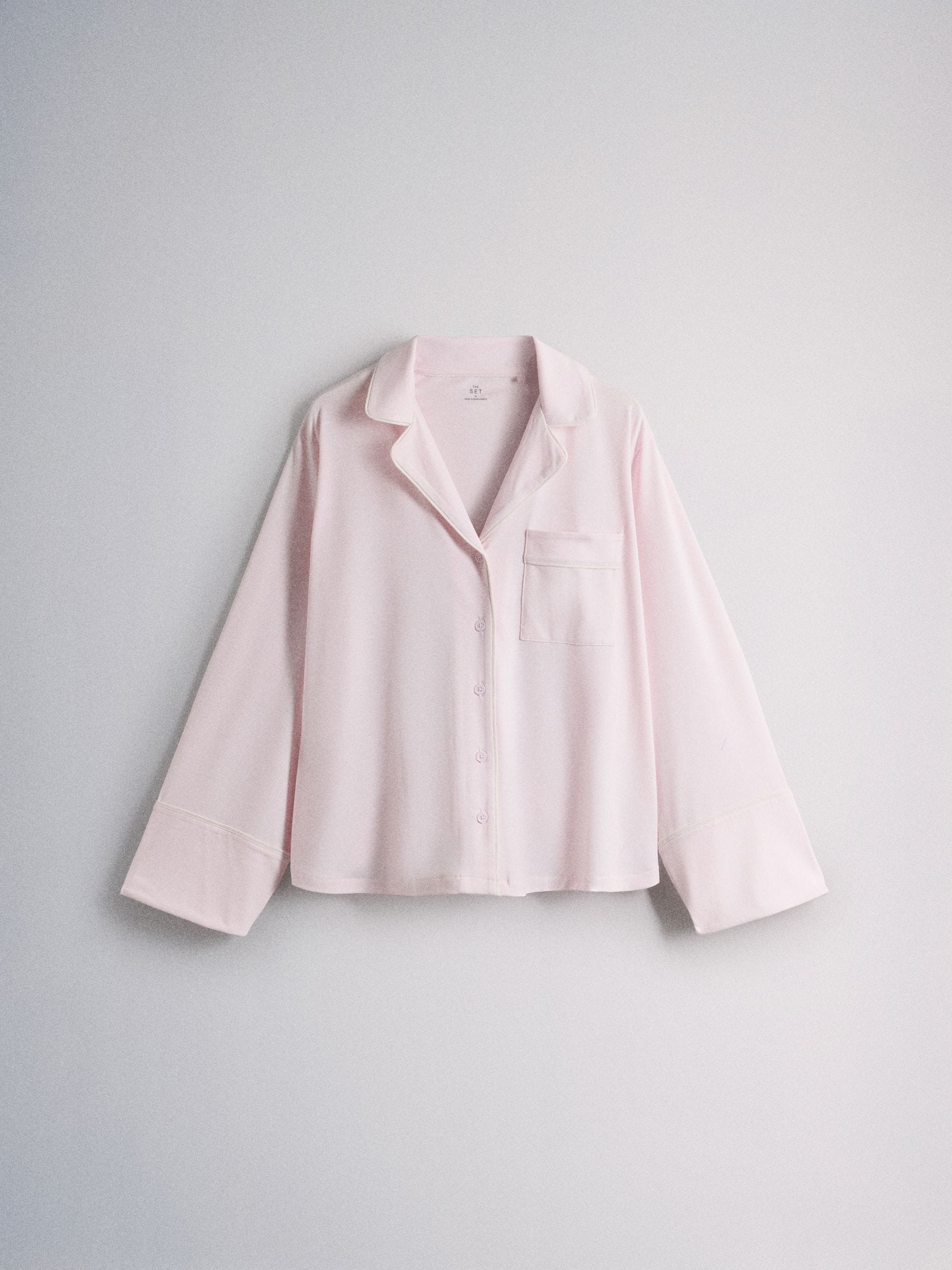 The Set 2 Pack Viscose Blend Button Through Long Pyjamas - Pink / Stripe - Regular - SIP Still Life