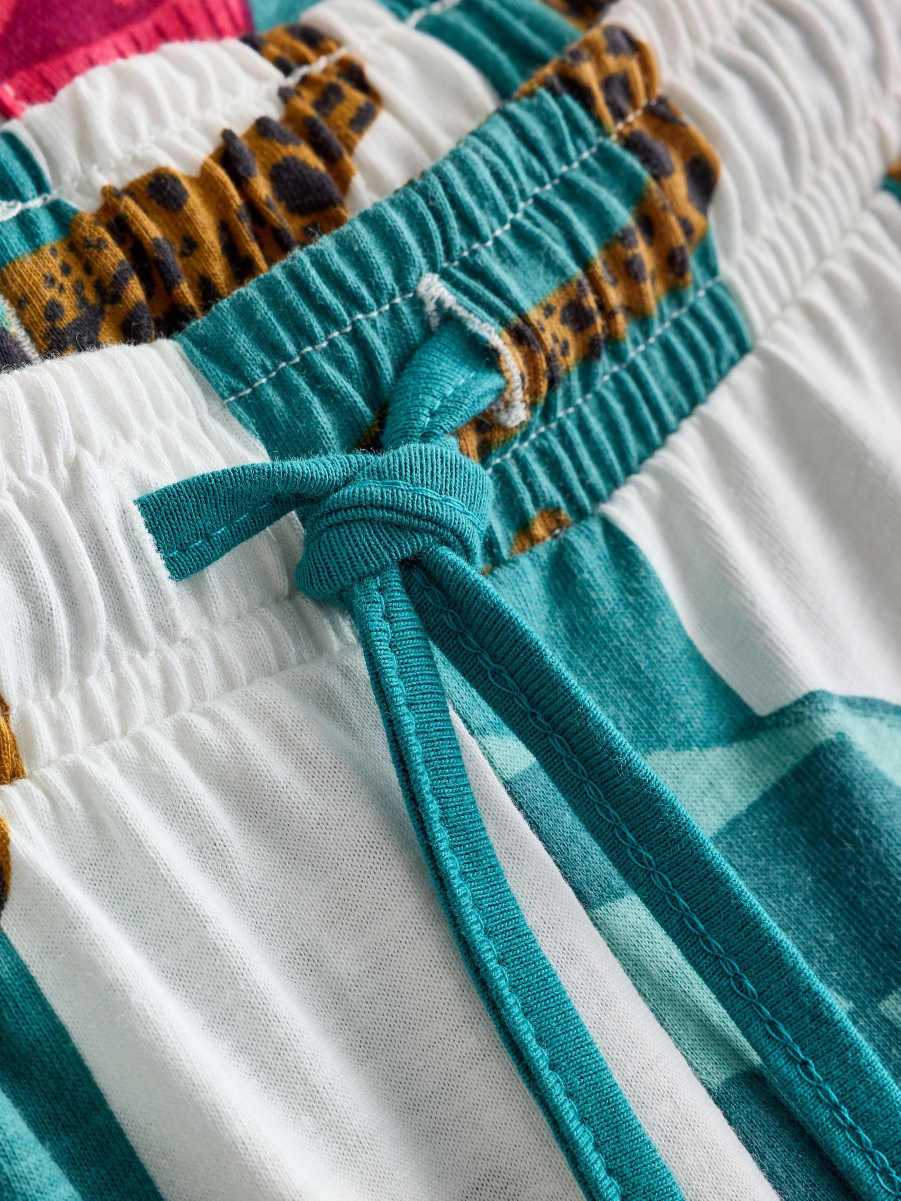 Long Sleeve Button Through Pyjama Set - Leopard Stripe - Regular - SIP Still Life