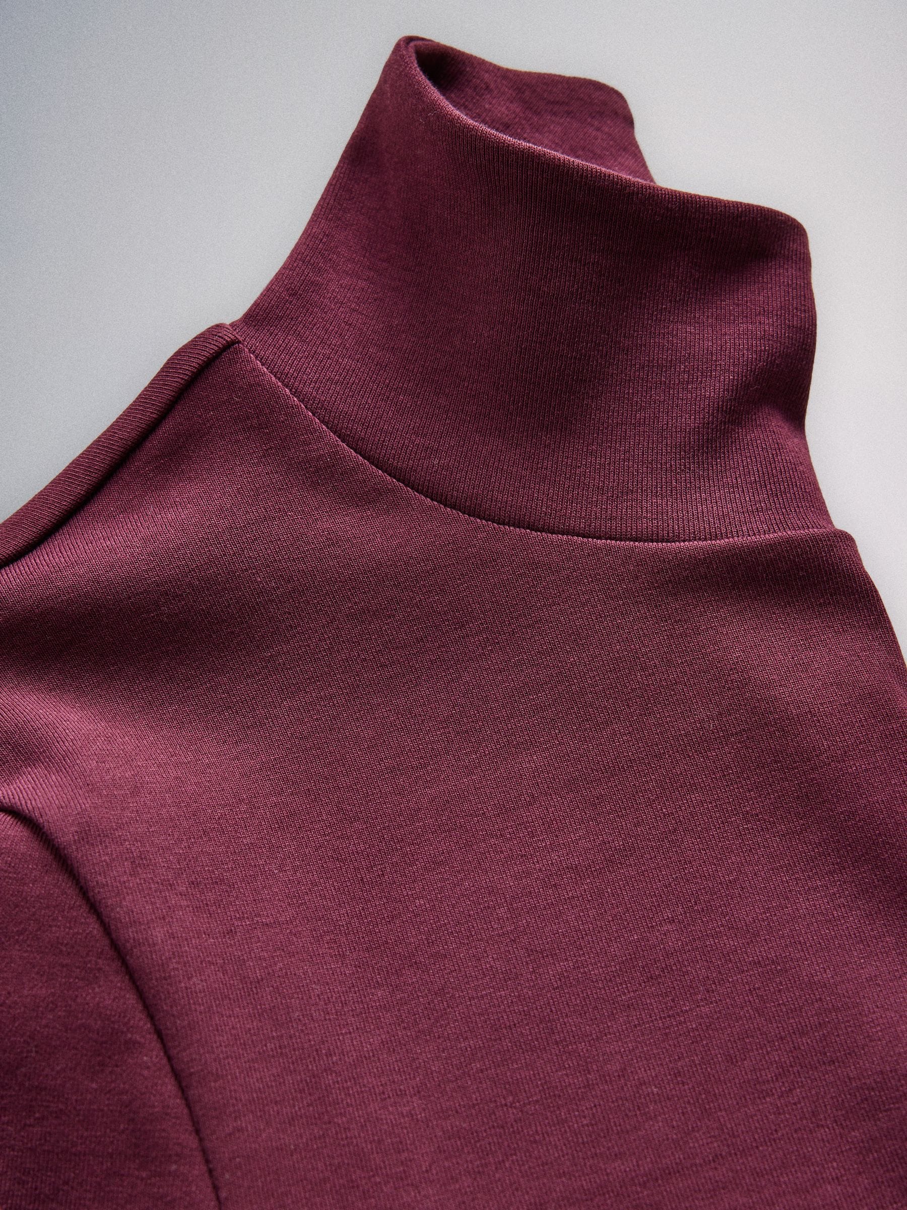 The Set 3 Pack High Neck Cropped Long Sleeve Tops - Black/Brown/Burgundy - Regular - SIP Still Life