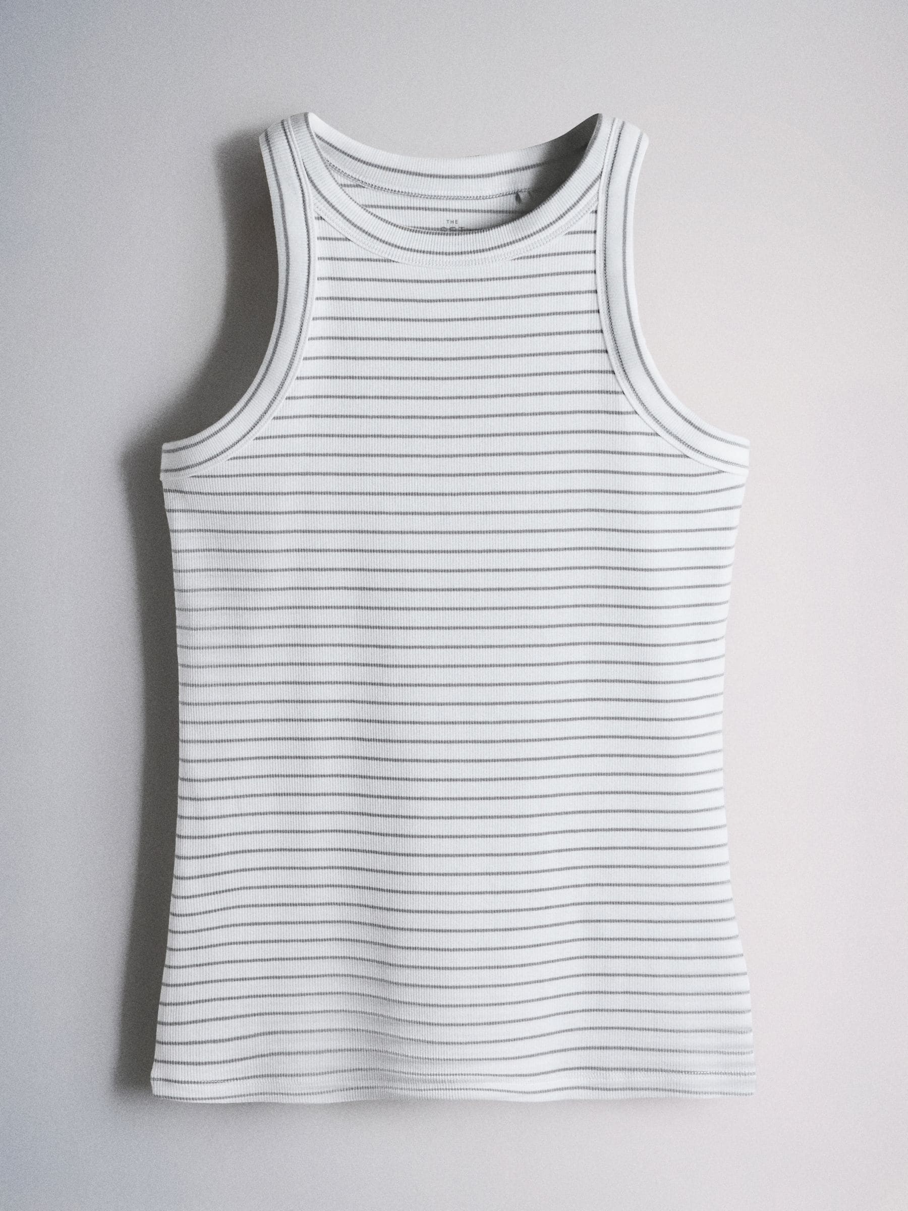 The Set 5 Pack Racer Ribbed Vests - Grey/Black/Charcoal/White - Regular - SIP Still Life
