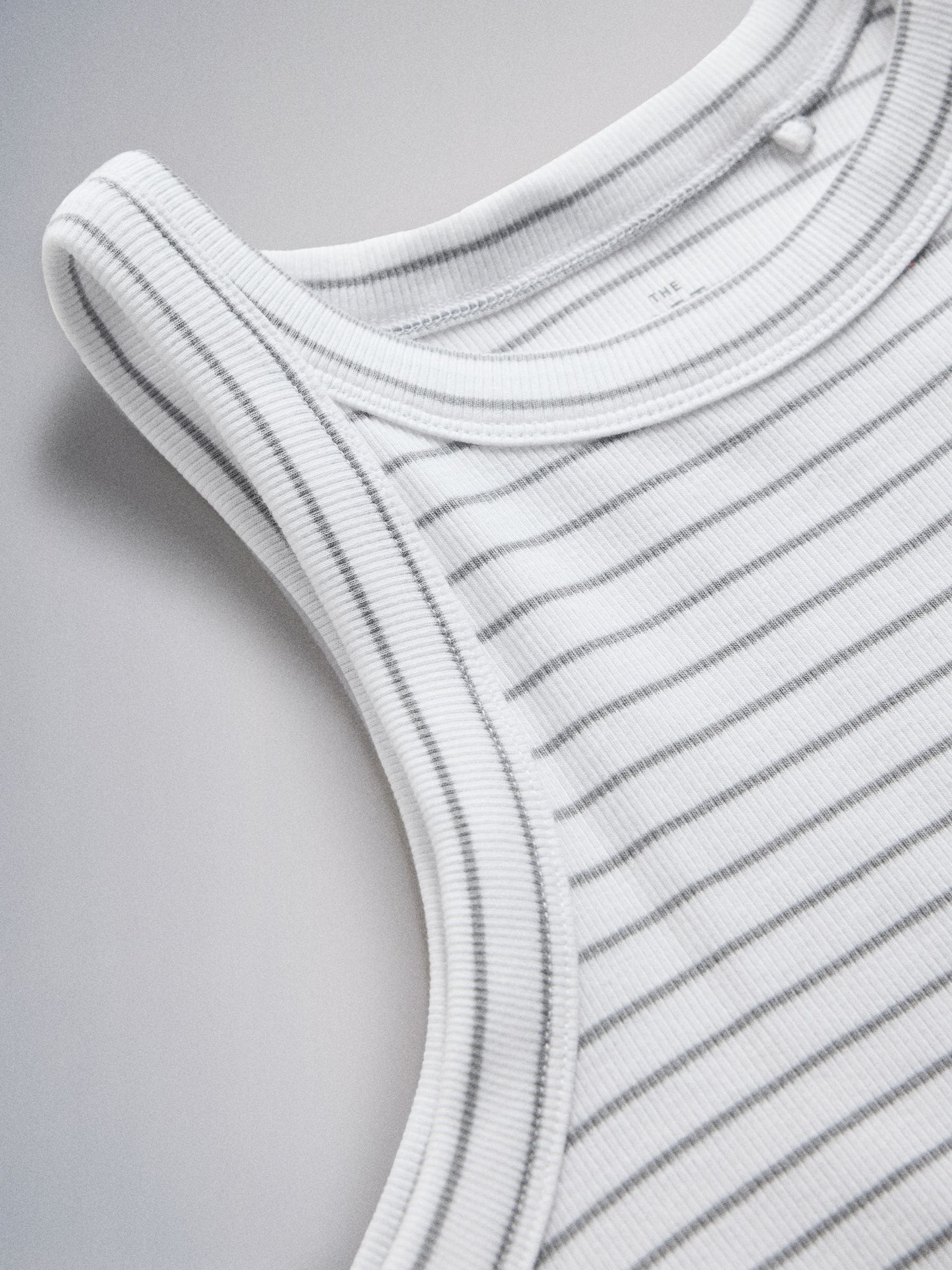 The Set 5 Pack Racer Ribbed Vests - Grey/Black/Charcoal/White - Regular - SIP Still Life