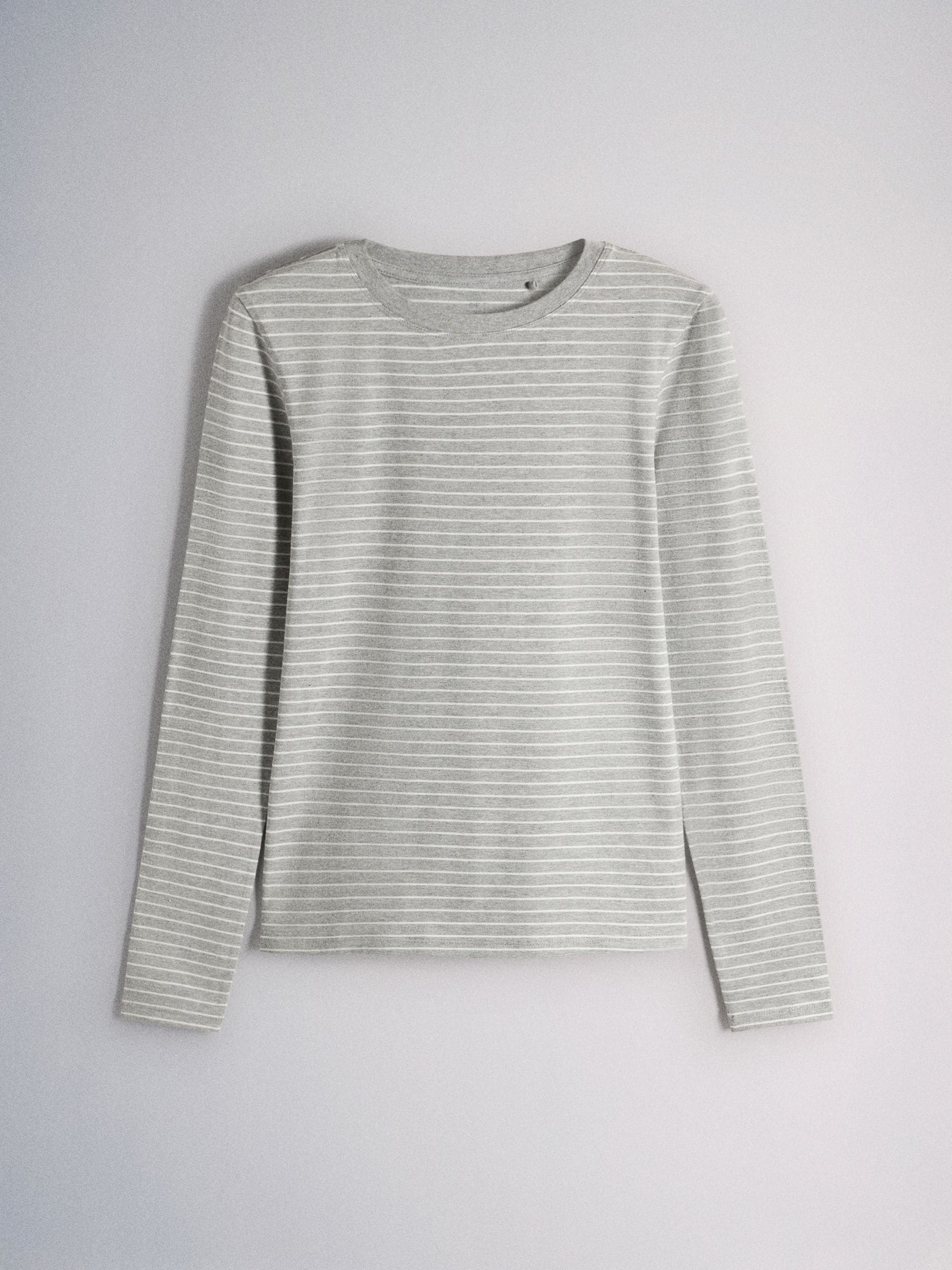 The Set 5 Pack Skinny Fit Crew Neck Long Sleeve T-Shirts - Grey - Regular - SIP Still Life