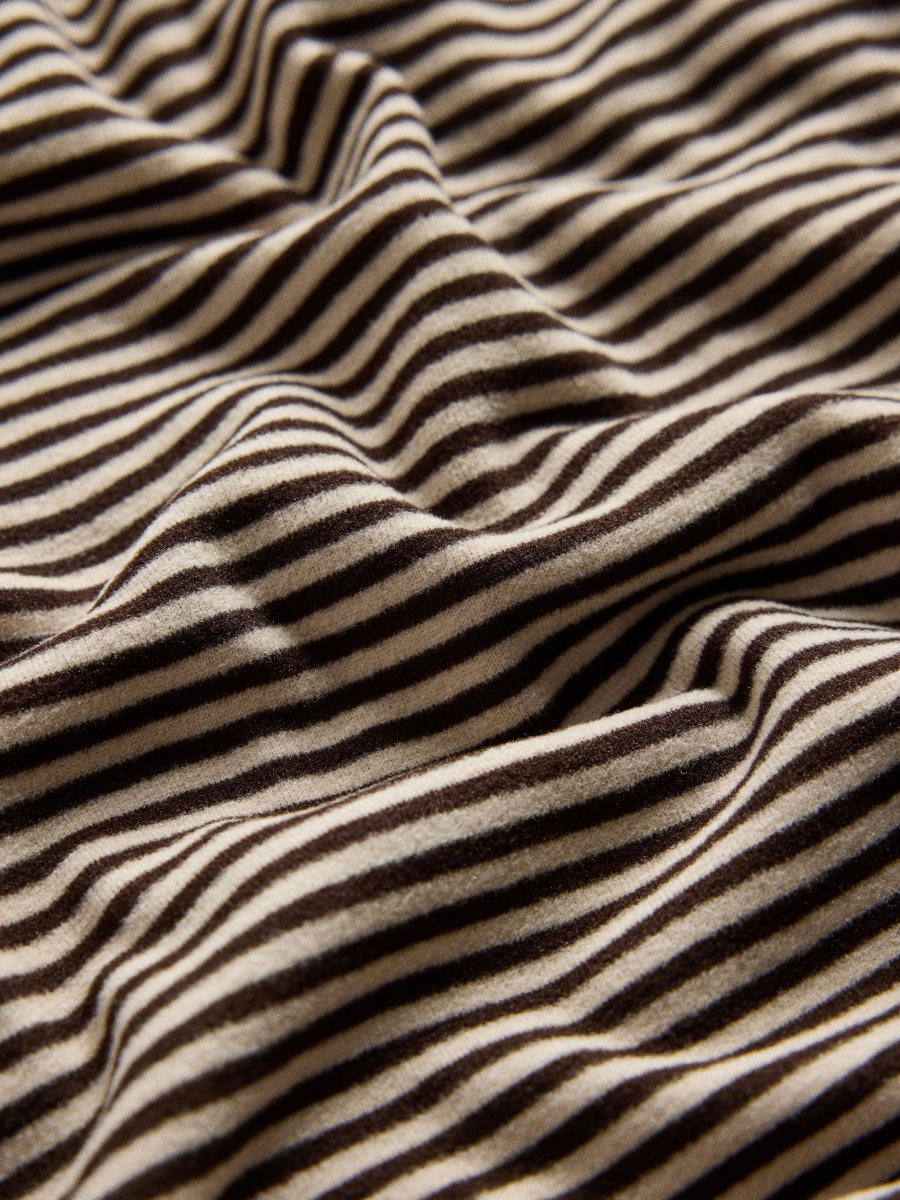 The Set Super Soft Slouchy Crew Neck and Straight Leg Lounge Co-Ord Set - Brown/Cream Stripe - Regular - SIP Still Life