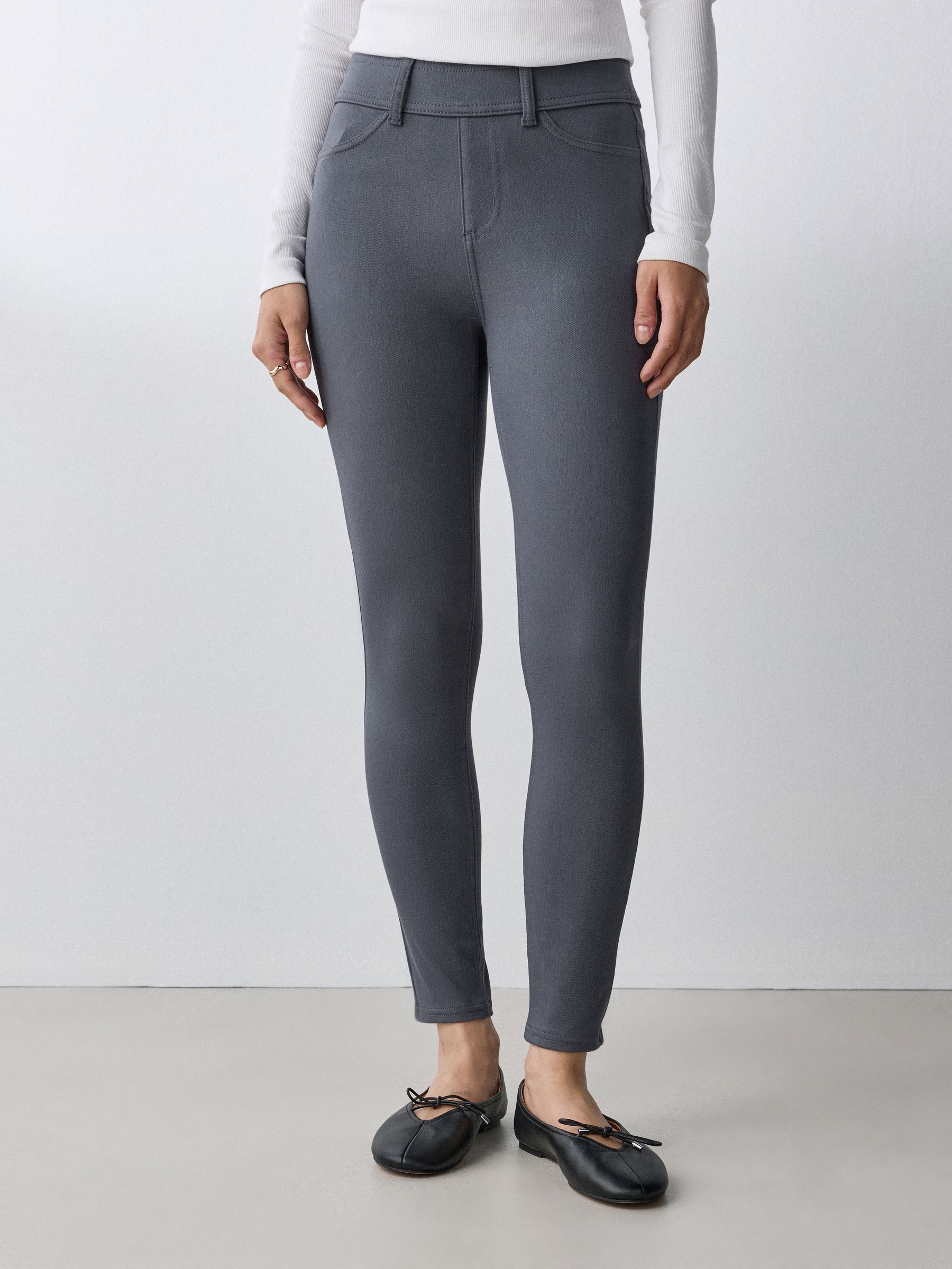Jersey Denim Leggings - Grey - Regular - SIP Worn