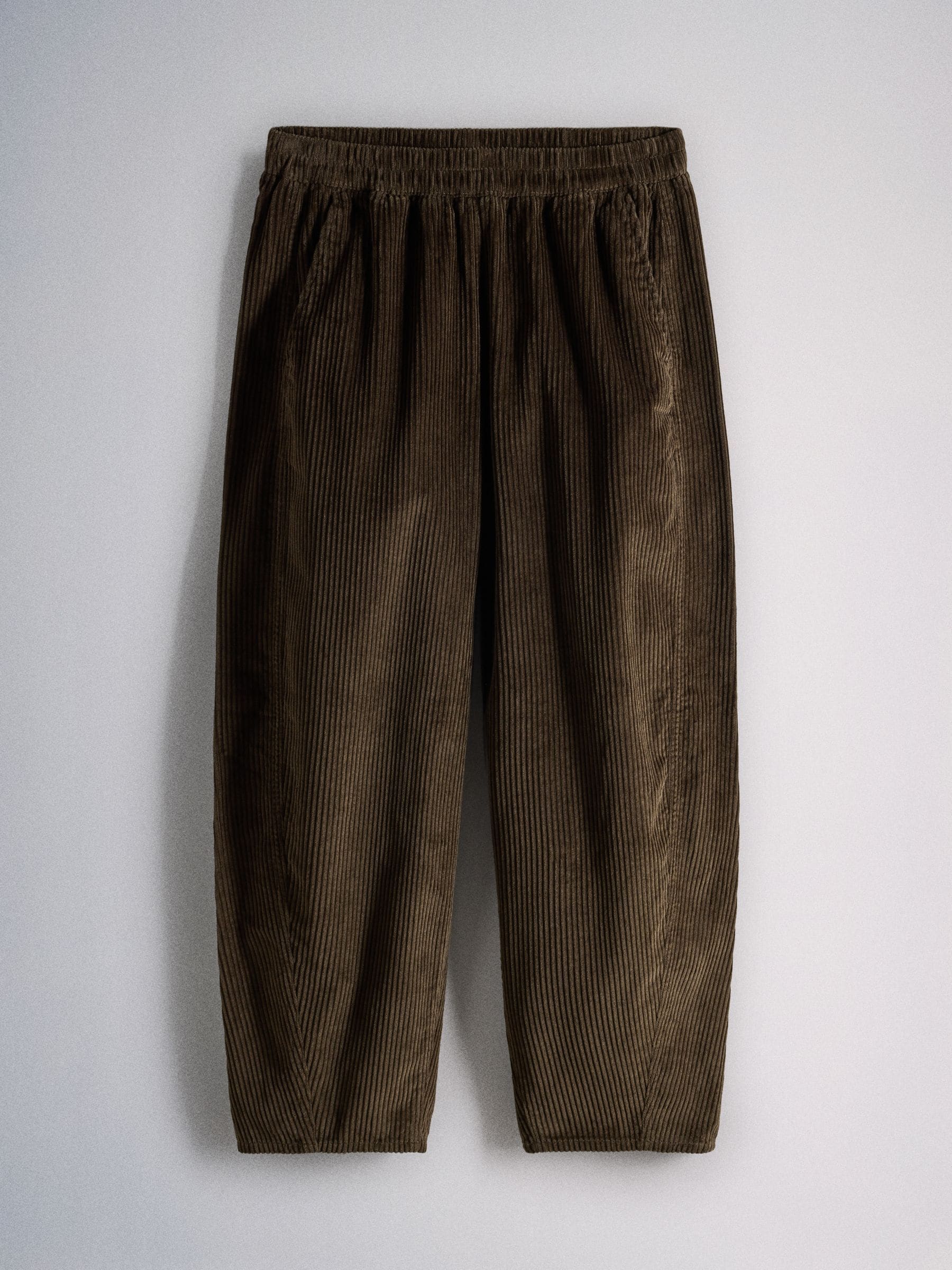The Set 2 Pack Corduroy Barrel Trousers - Khaki/Brown - Regular - SIP Still Life