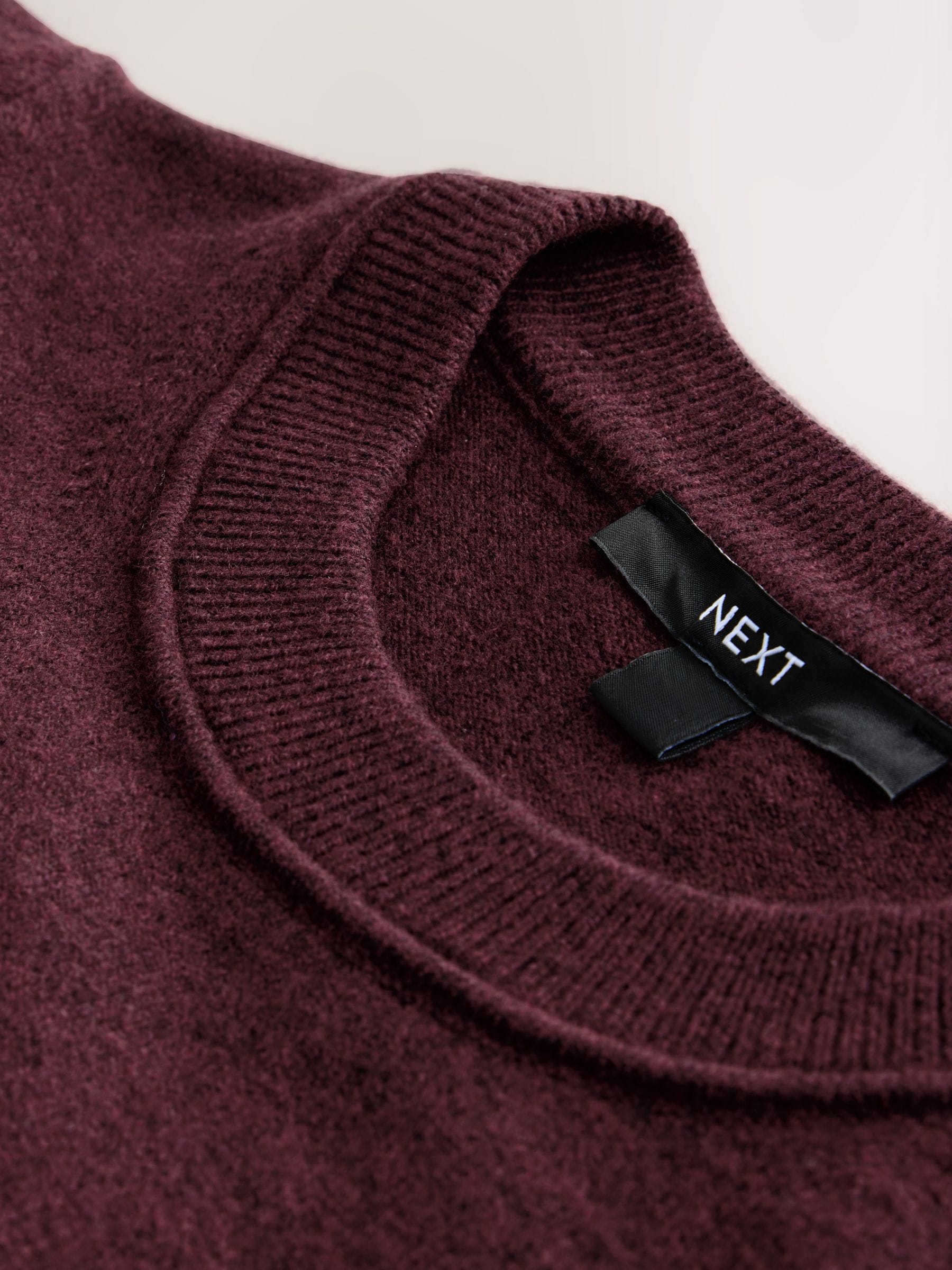 Supersoft Short Sleeve Knitted T-Shirt - Burgundy Red - Regular - SIP Still Life