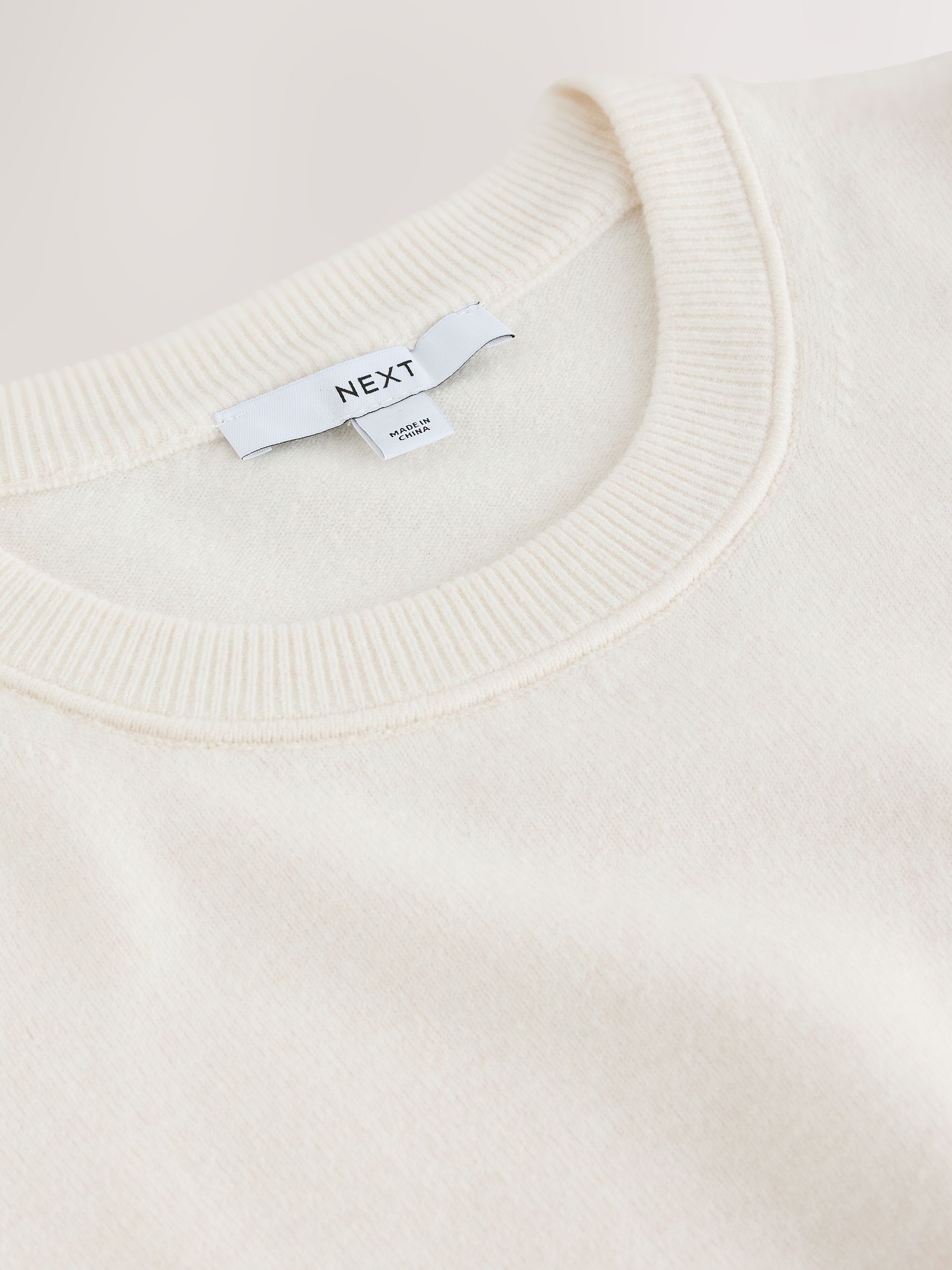 Supersoft Short Sleeve Knitted T-Shirt - Ecru - Regular - SIP Still Life