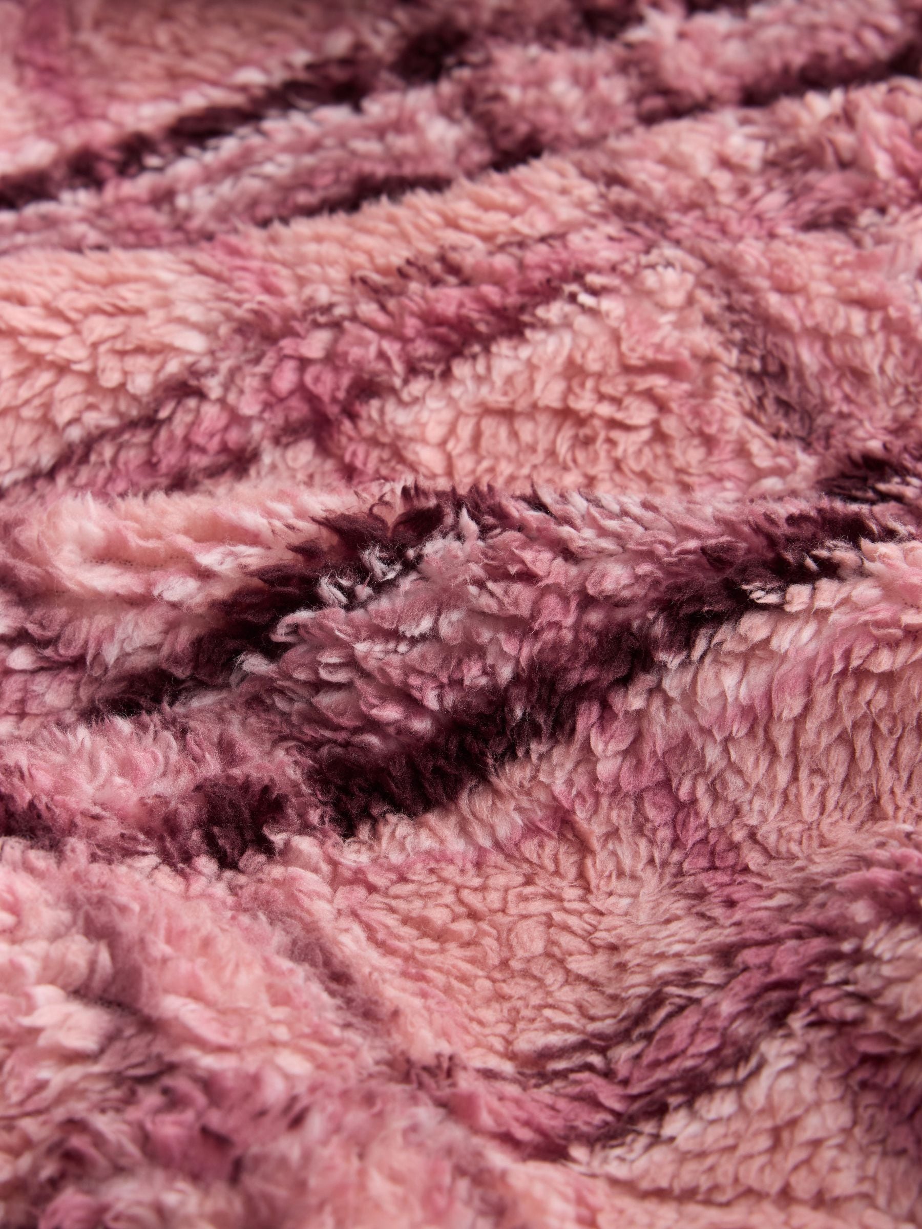 Half Zip Borg Fleece - Pink Check - Regular - SIP Still Life