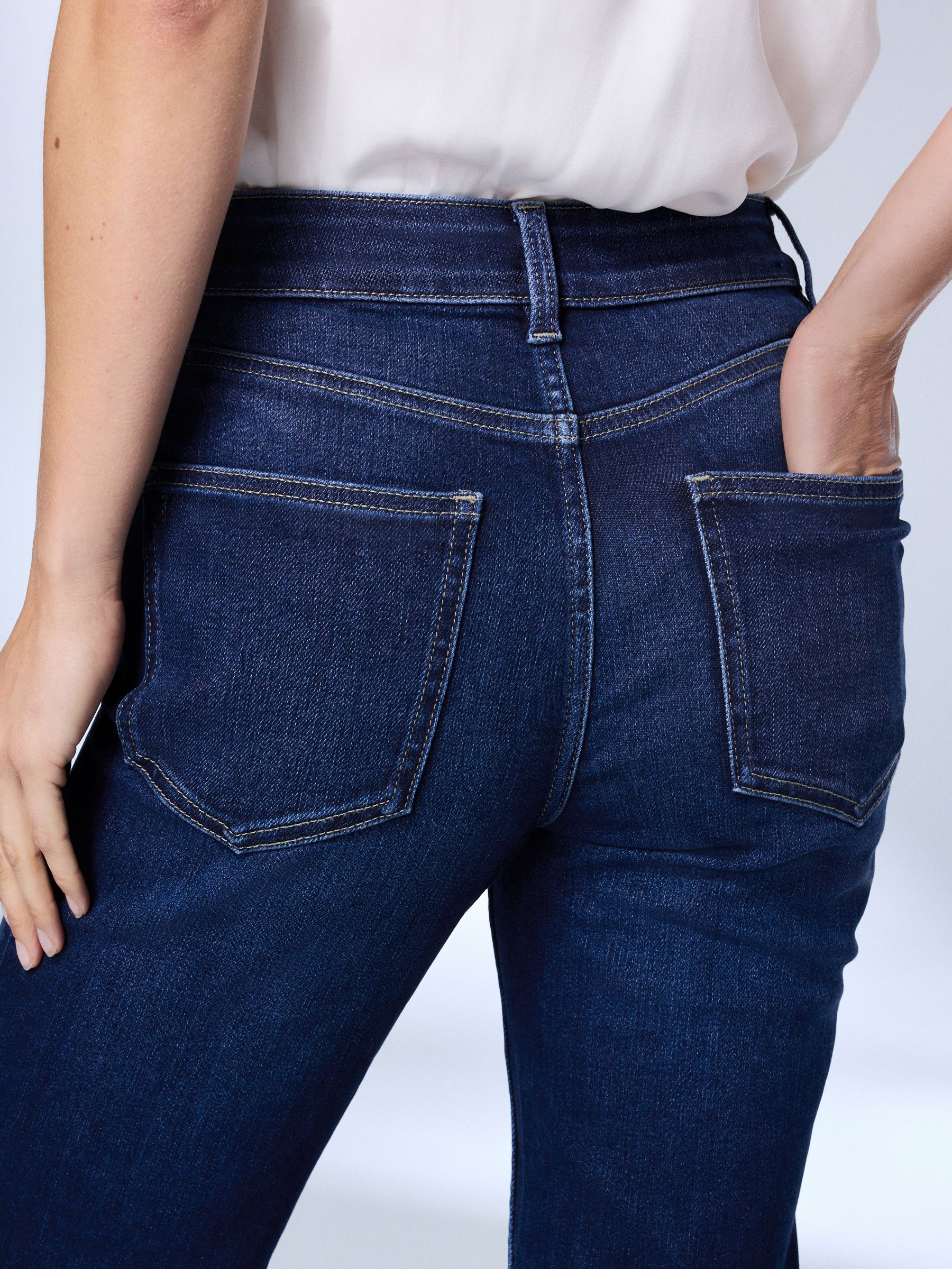 Mid Rise Super Soft Stretch Bootcut Jeans - Dark Blue - Regular - Location Worn