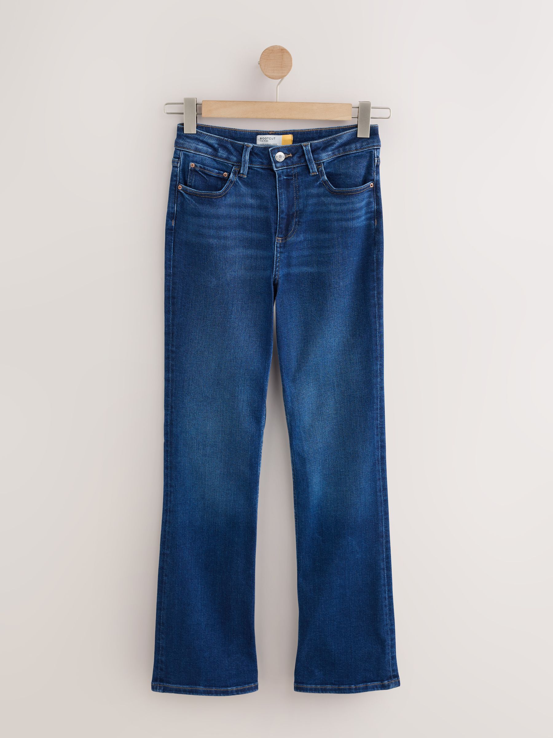 Mid Rise Super Soft Stretch Bootcut Jeans - Dark Blue - Regular - SIP Still Life