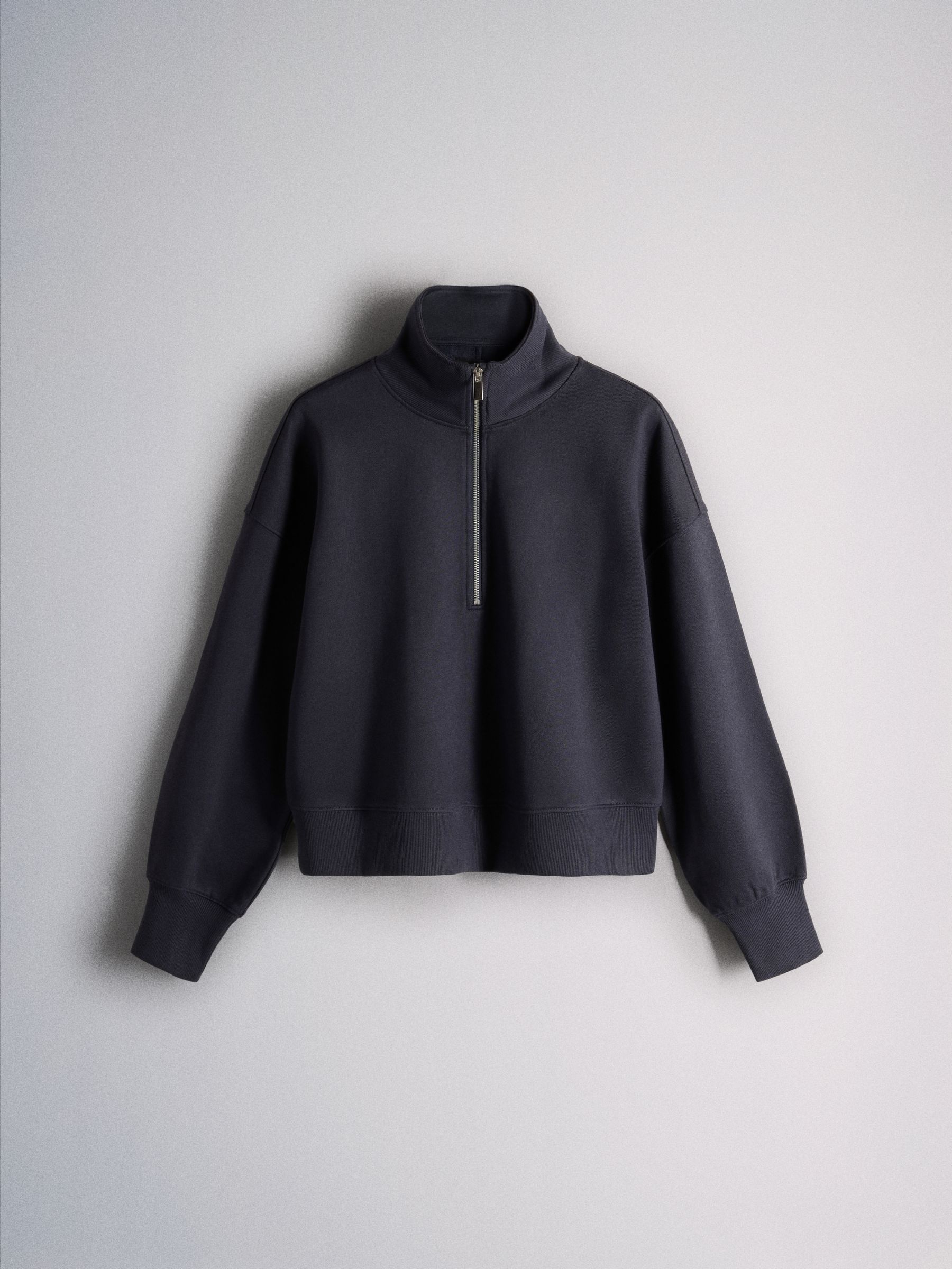 The Set Premium Cotton Quarter Zip and Straight Leg Joggers Coord - Dark Navy - Regular - SIP Still Life