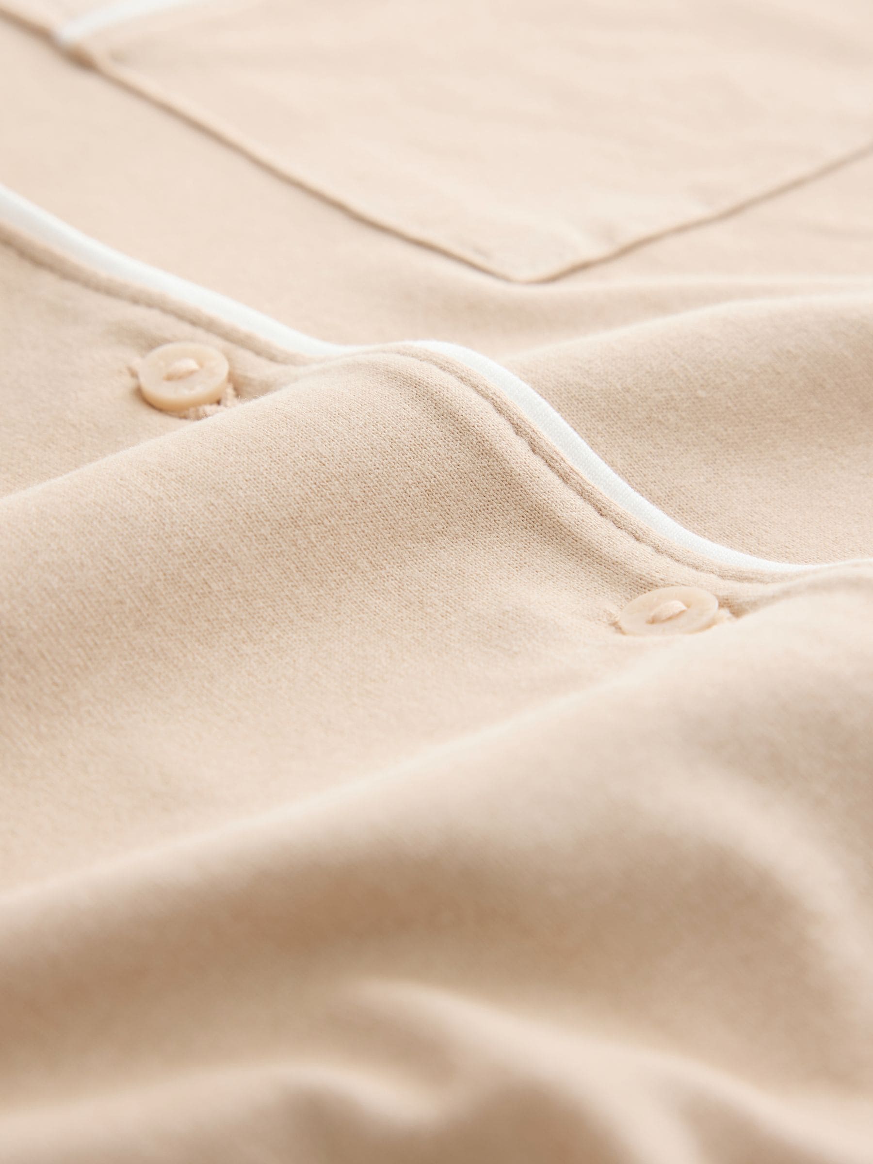 Jersey Button Through Pyjamas - Neutral - Regular - SIP Still Life