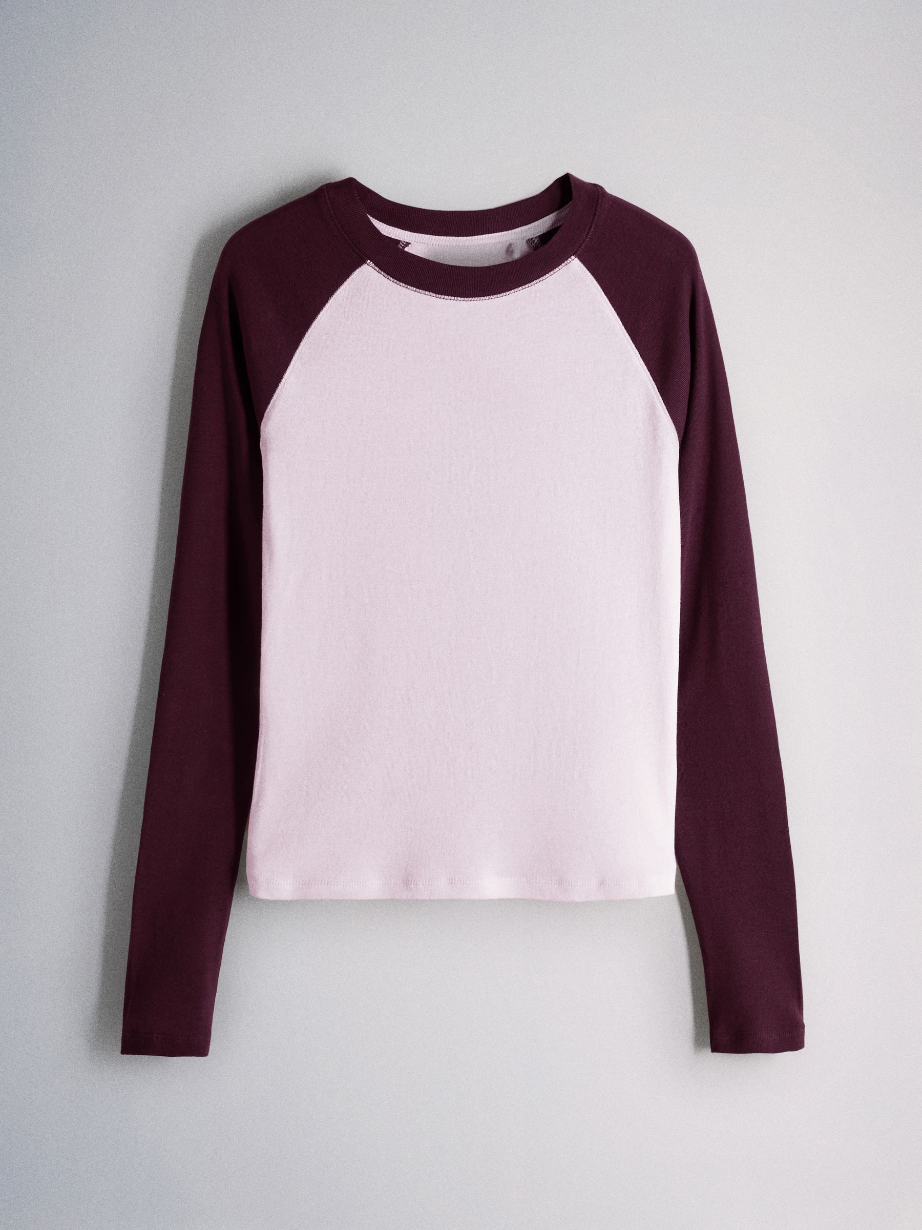 The Set 3 Pack Raglan Baseball Semi Sheer T-Shirts - Navy Blue/Burgundy/Grey - Regular - SIP Still Life