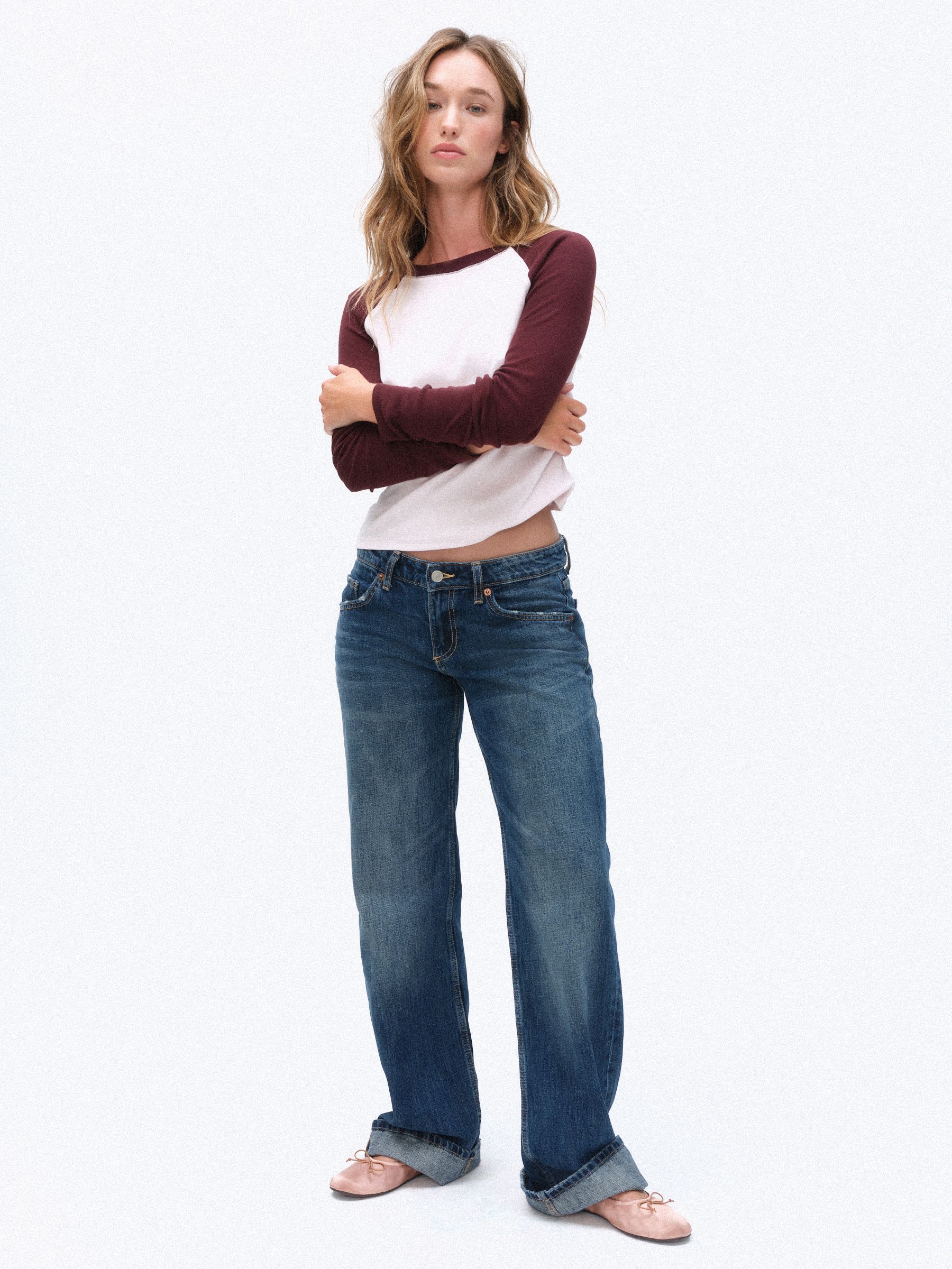 The Set 3 Pack Raglan Baseball Semi Sheer T-Shirts - Navy Blue/Burgundy/Grey - Regular - SIP Worn