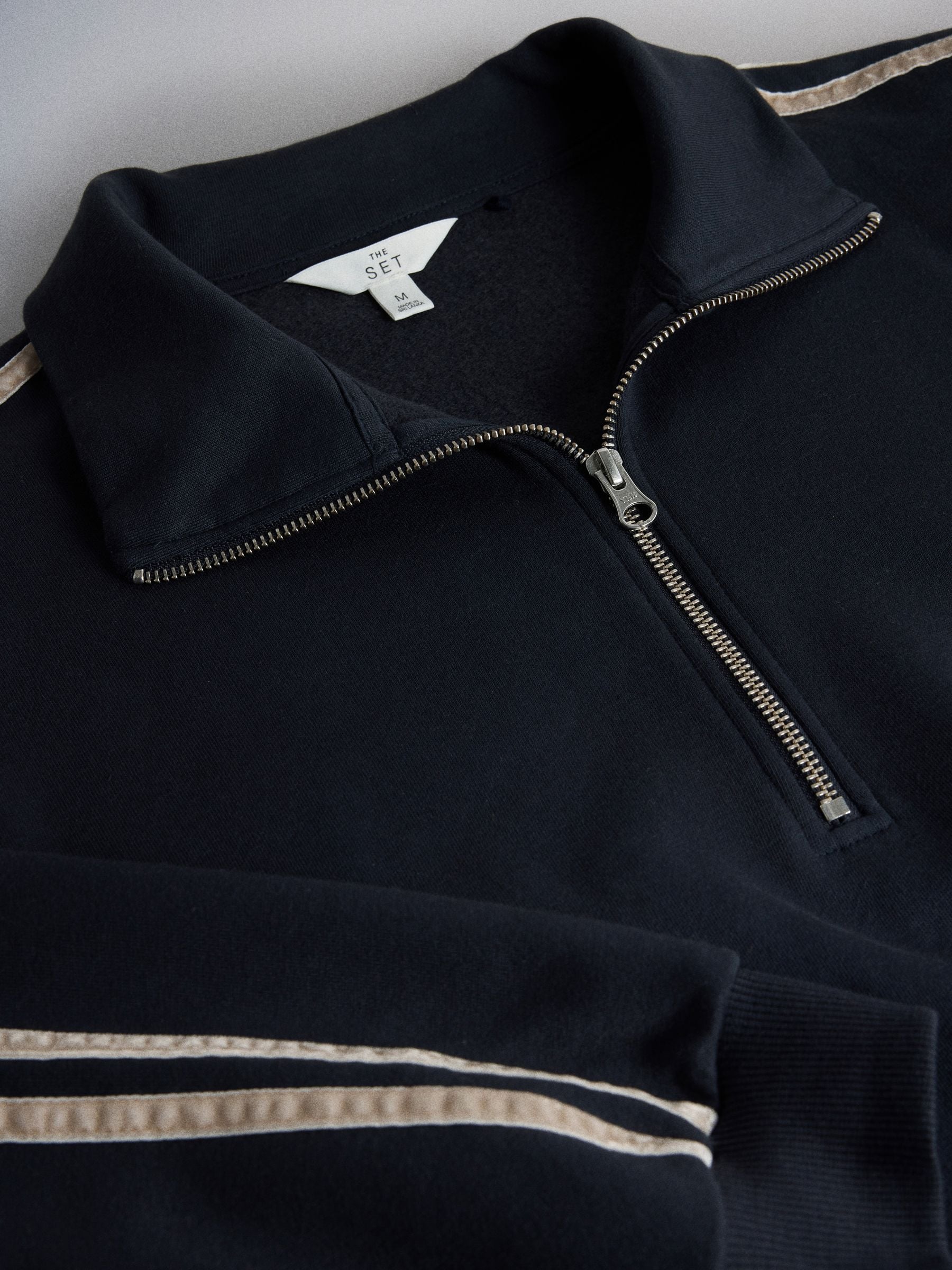 The Set Funnel Neck Sweat with Straight Leg Joggers Co-Ord Set - Navy - Regular - SIP Still Life