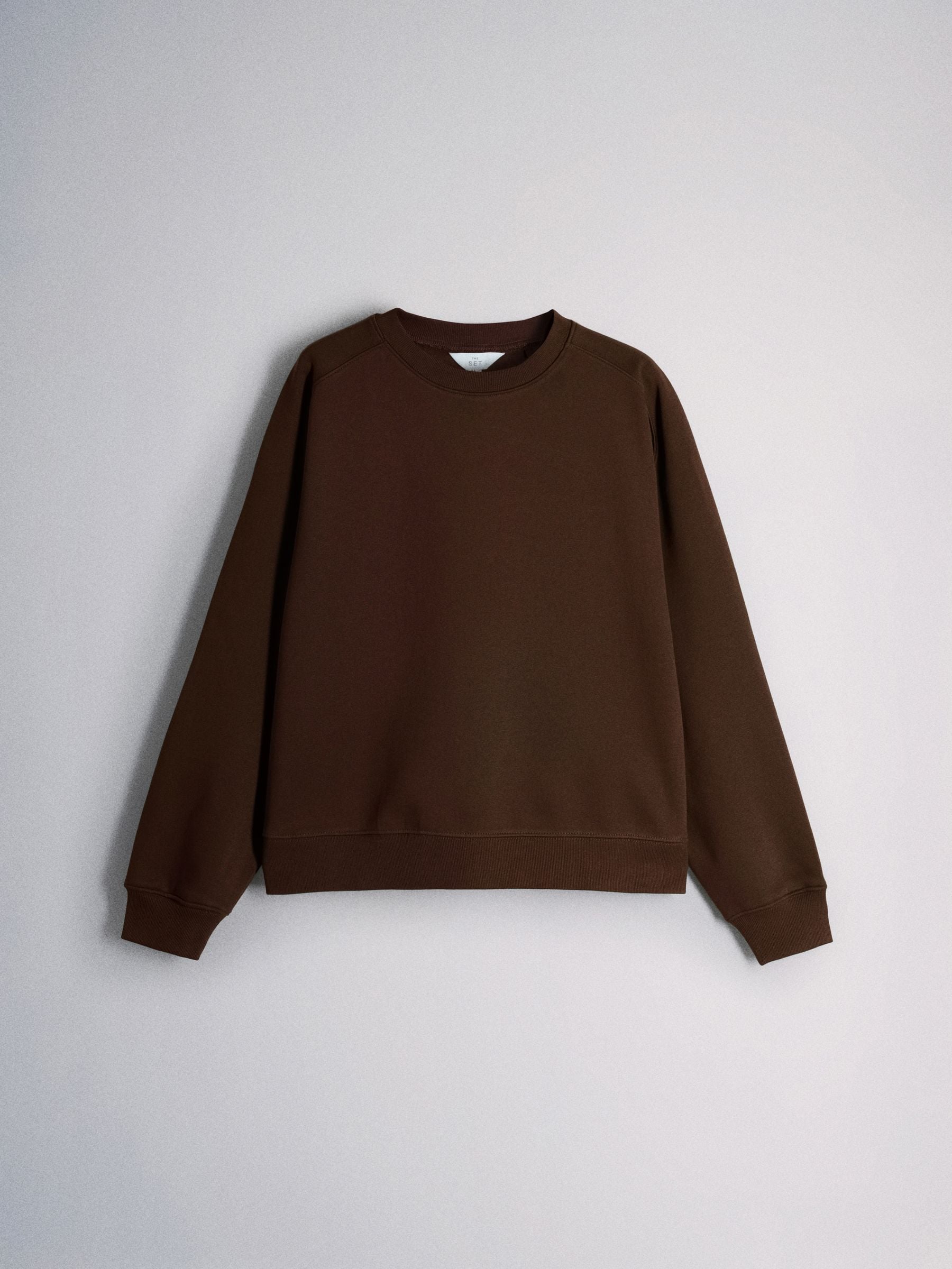 The Set 3 Pack Saddle Sleeve Crew Neck Sweatshirts - Dark Green/Brown/Taupe - Regular - SIP Still Life