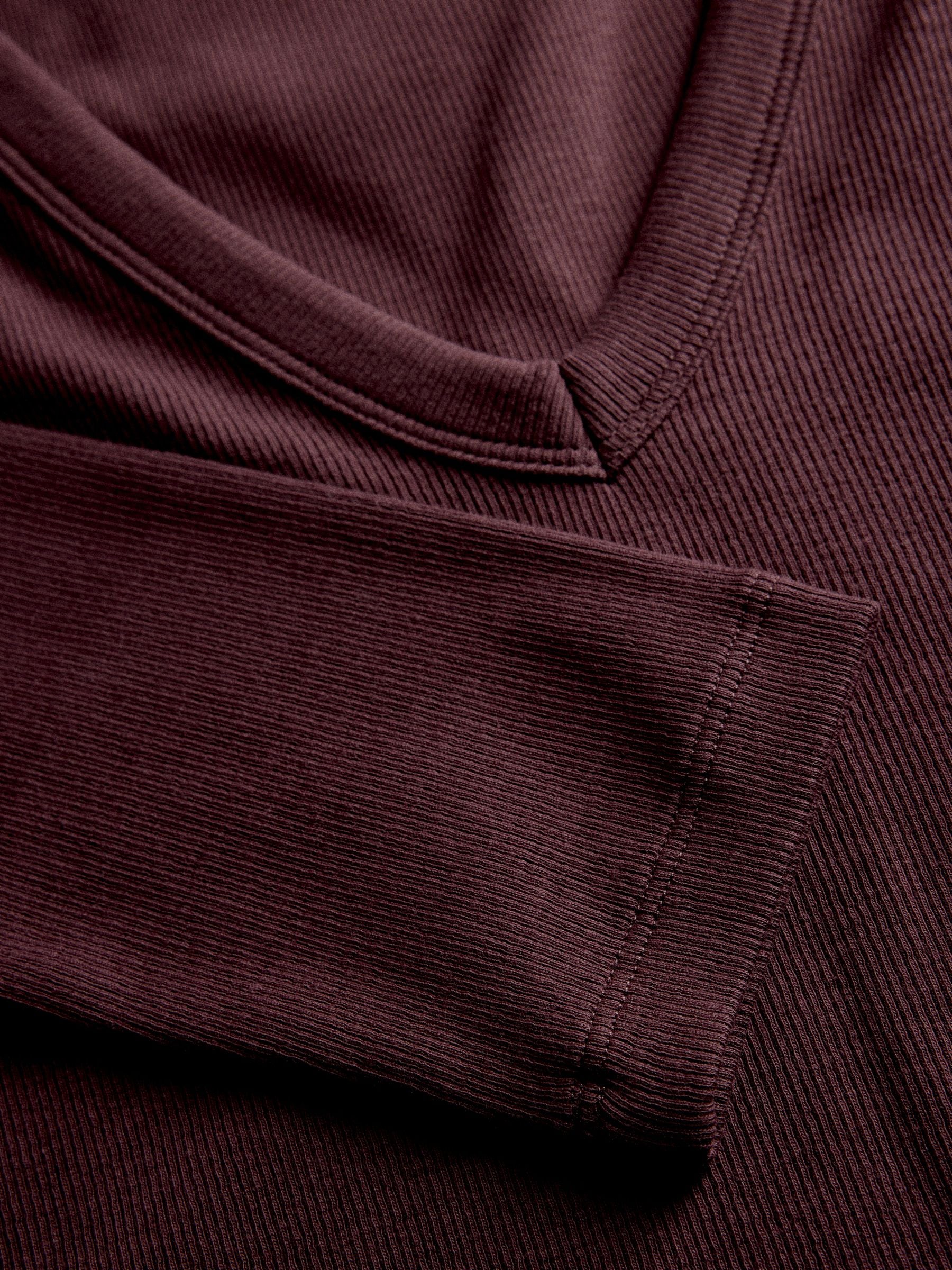 The Set 5 Pack V-Neck Ribbed Long Sleeve T-Shirts - Brown/Pink/Purple/Clay/Taupe - Regular - SIP Still Life