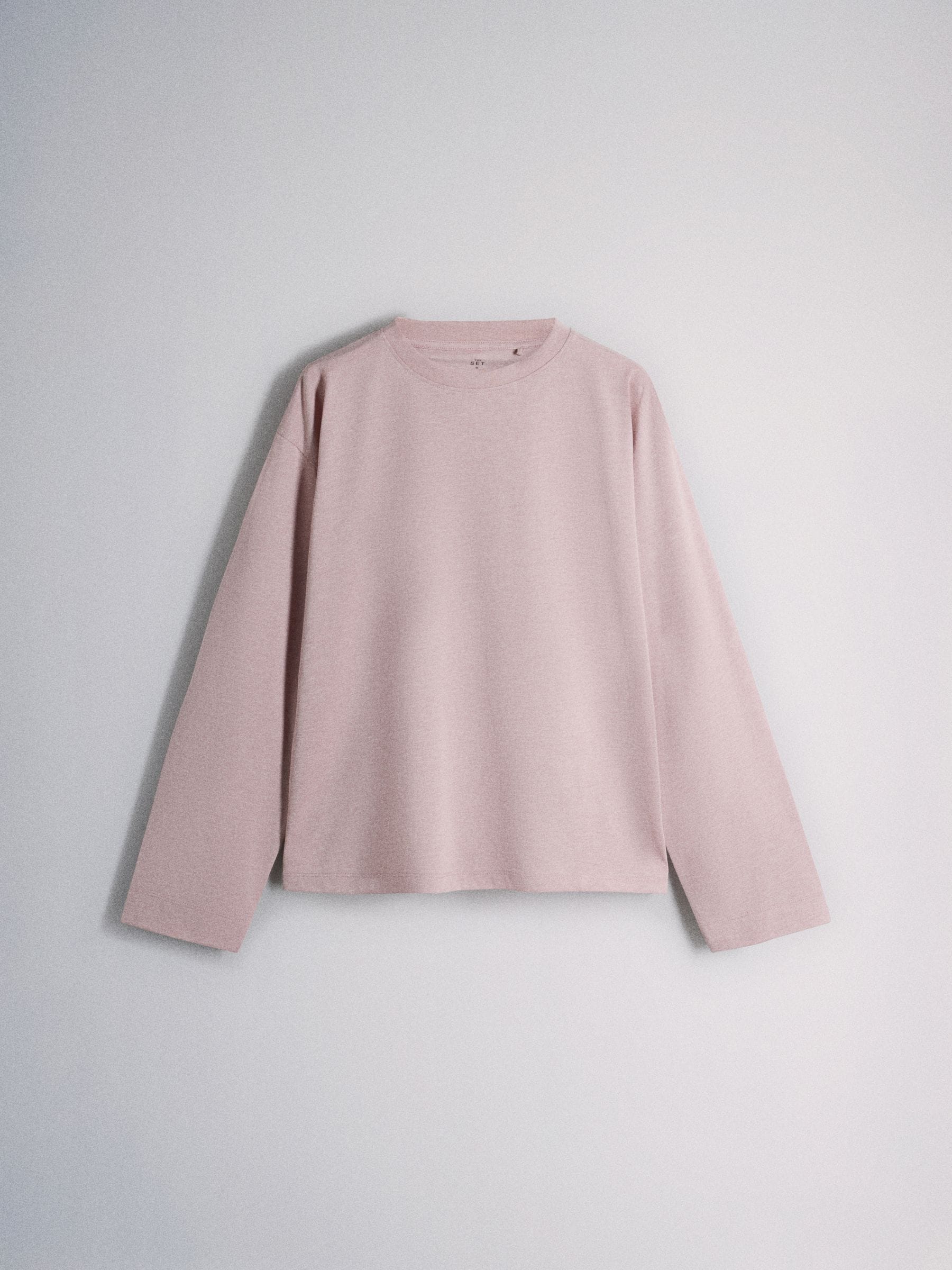 The Set 8 Pack Essentials Lightweight Long Sleeve T-Shirts - Pink/Cream - Regular - SIP Still Life