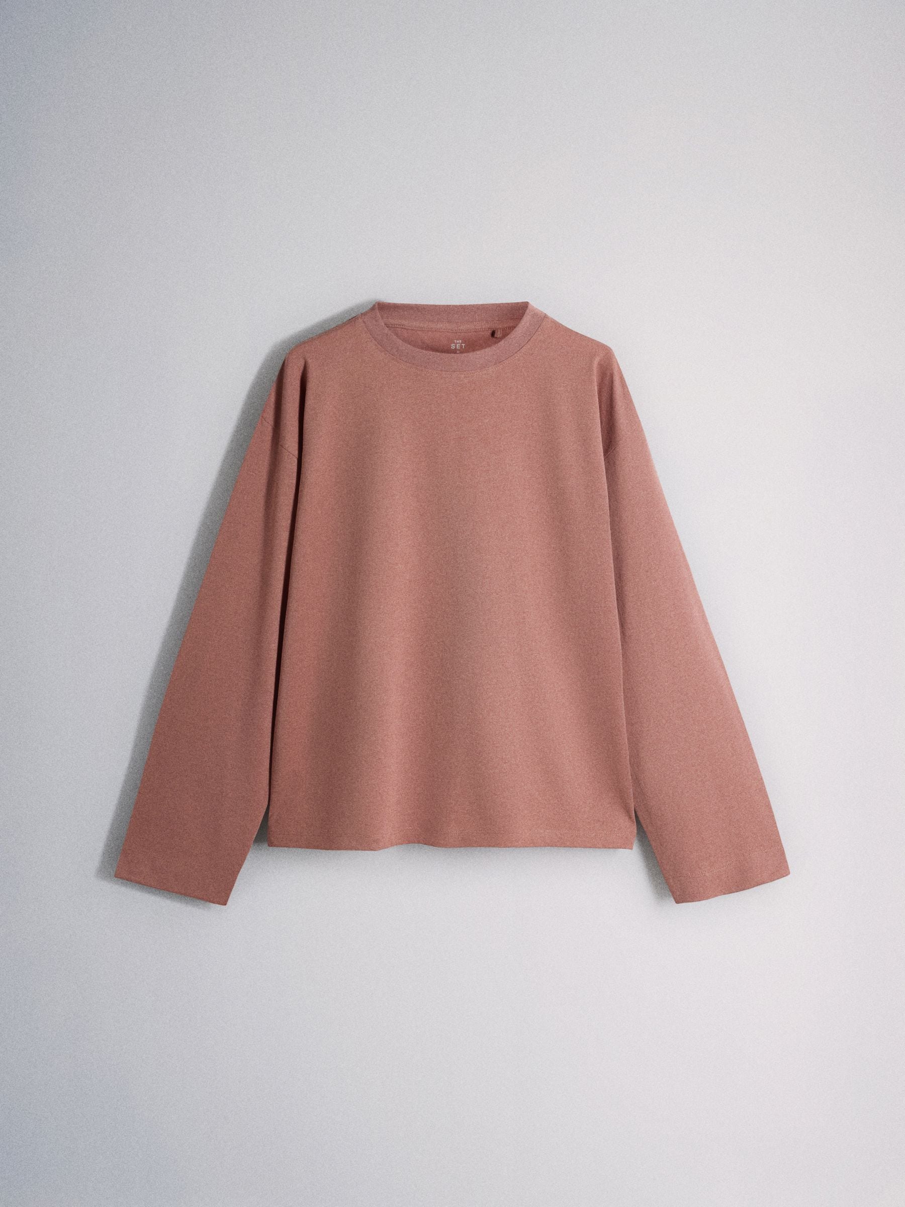 The Set 8 Pack Essentials Lightweight Long Sleeve T-Shirts - Pink/Cream - Regular - SIP Still Life