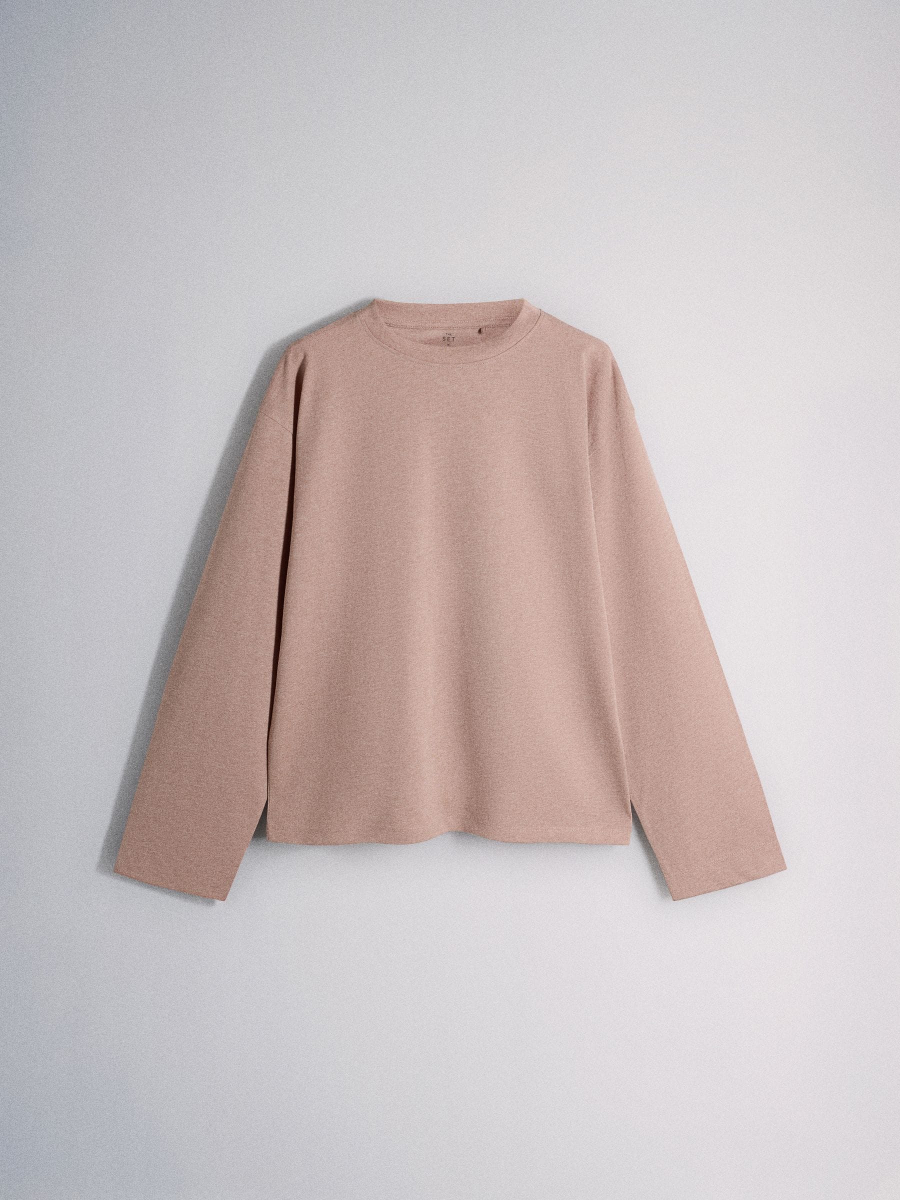 The Set 8 Pack Essentials Lightweight Long Sleeve T-Shirts - Pink/Cream - Regular - SIP Still Life
