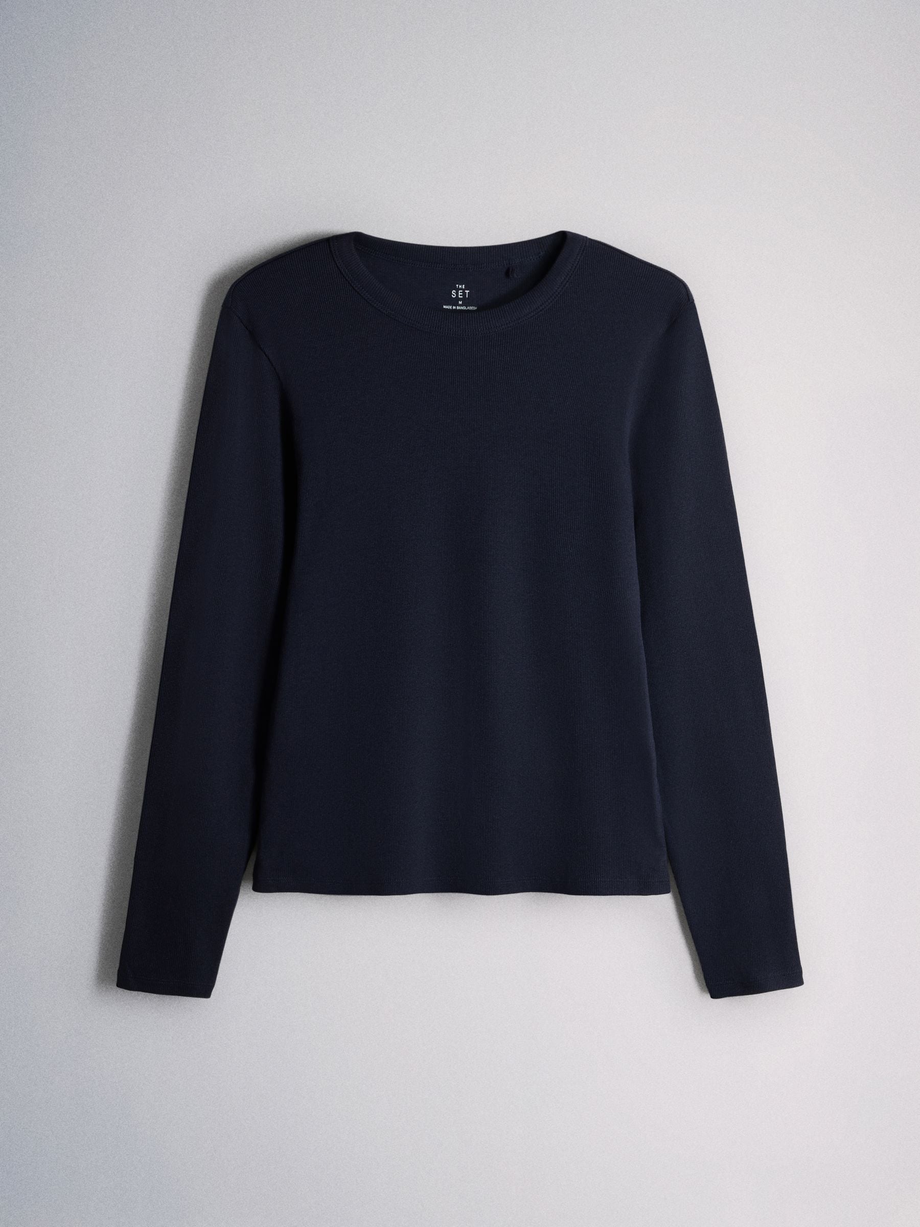 The Set 5 Pack Ribbed Long Sleeve T-Shirts - Khaki/Navy/Stripe/Red/Grey - Regular - SIP Still Life