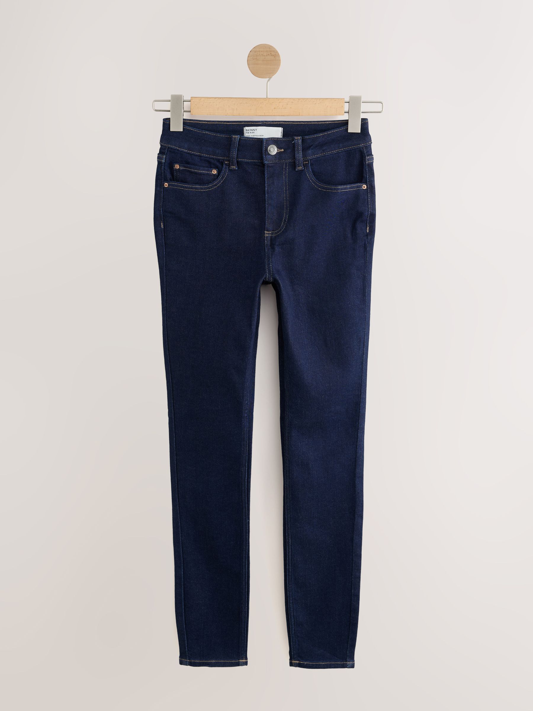 Mid Rise Super soft Stretch Skinny Jeans - Indigo Rinse Blue - Regular - SIP Still Life