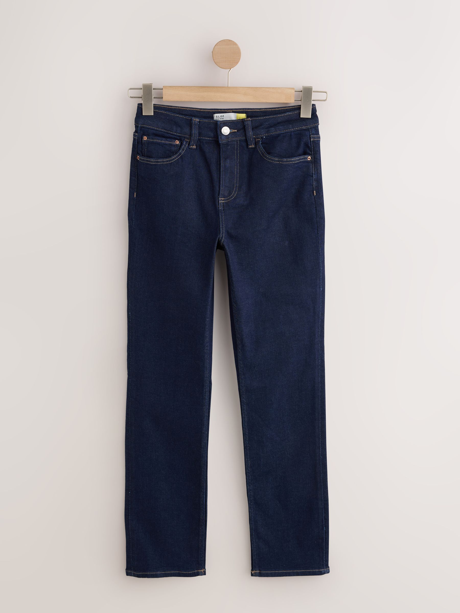 Mid Rise Super Soft Stretch Slim Jeans - Indigo Rinse Blue - Regular - SIP Still Life