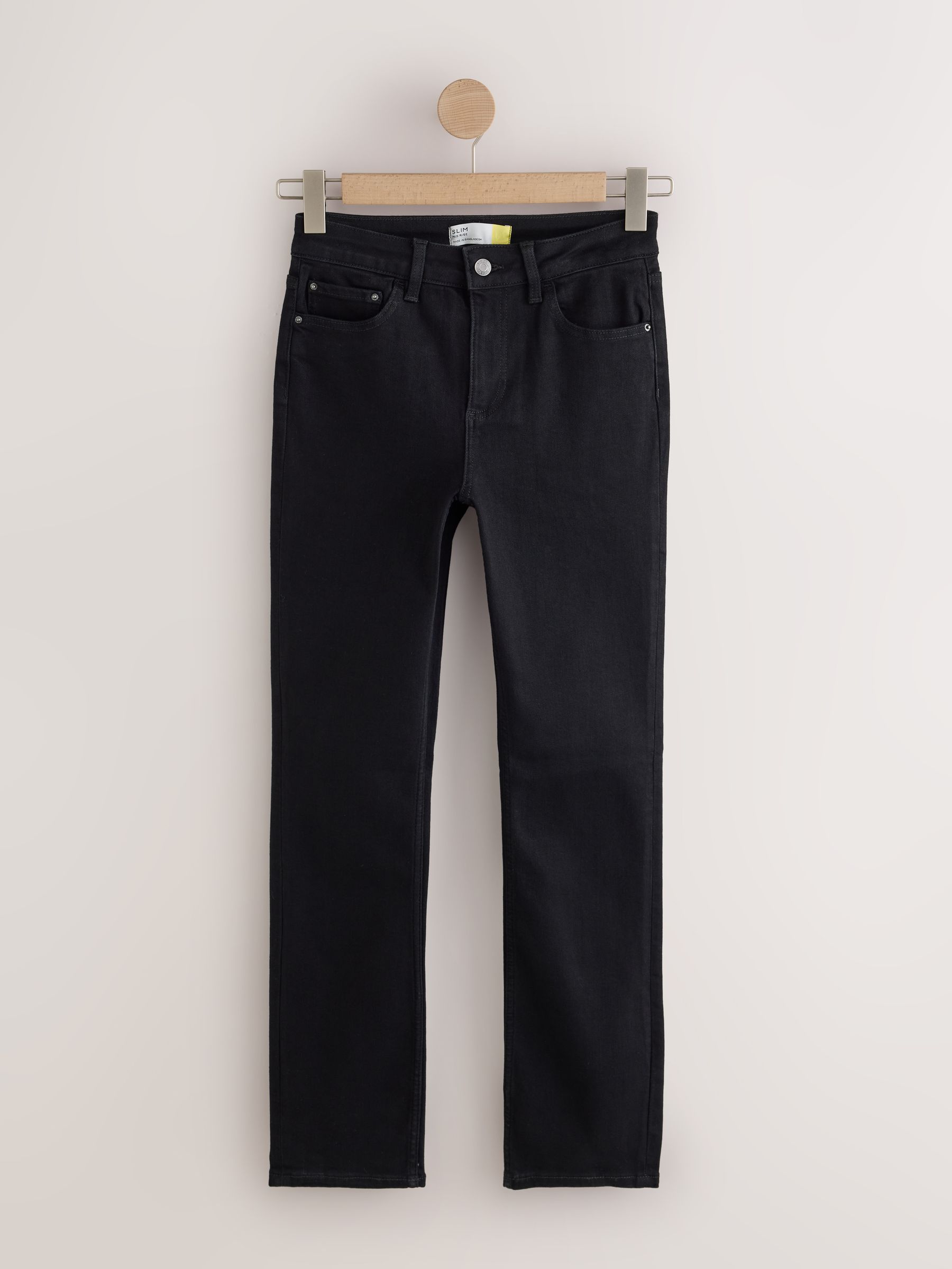 Mid Rise Super Soft Stretch Slim Jeans - Black - Regular - SIP Still Life