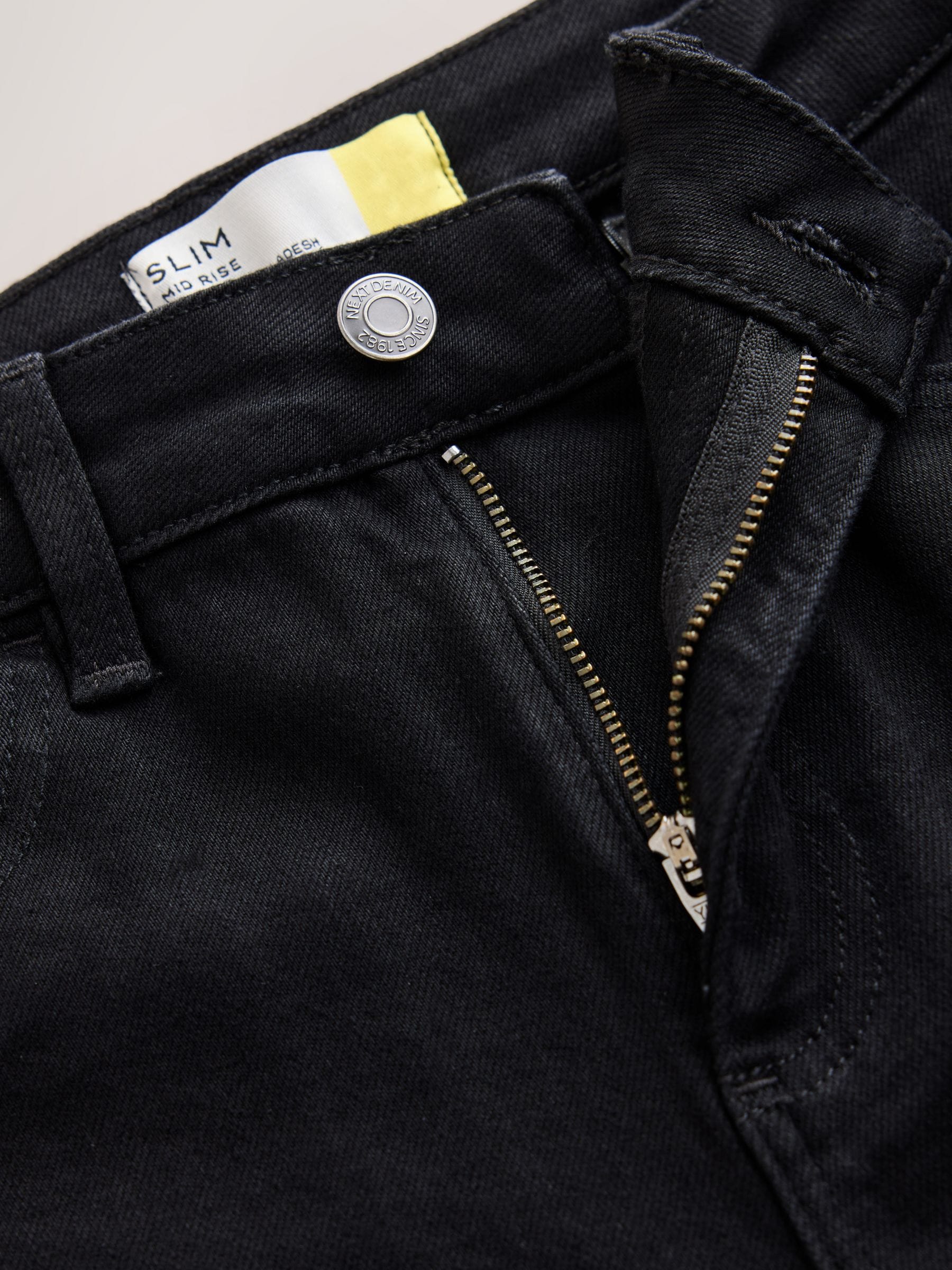 Mid Rise Super Soft Stretch Slim Jeans - Black - Regular - SIP Still Life