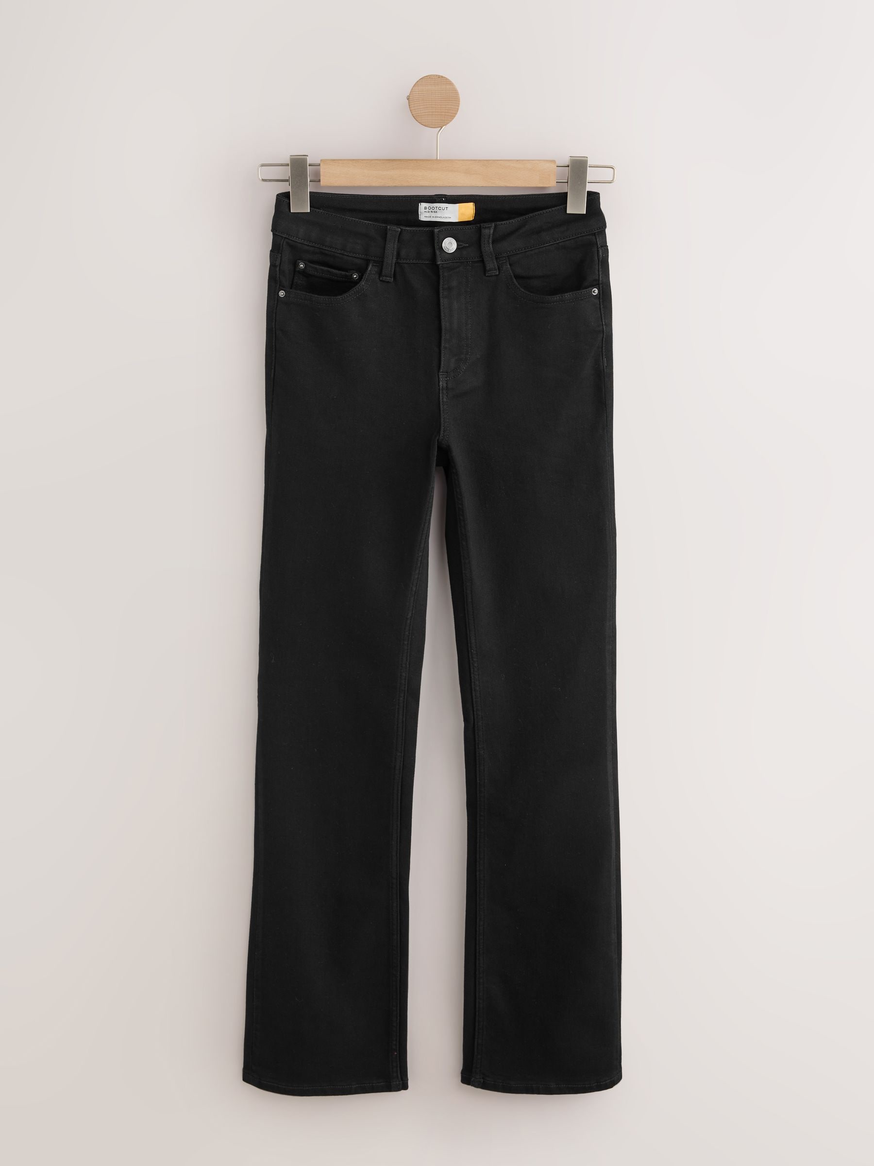 Mid Rise Super Soft Stretch Bootcut Jeans - Black - Regular - SIP Still Life