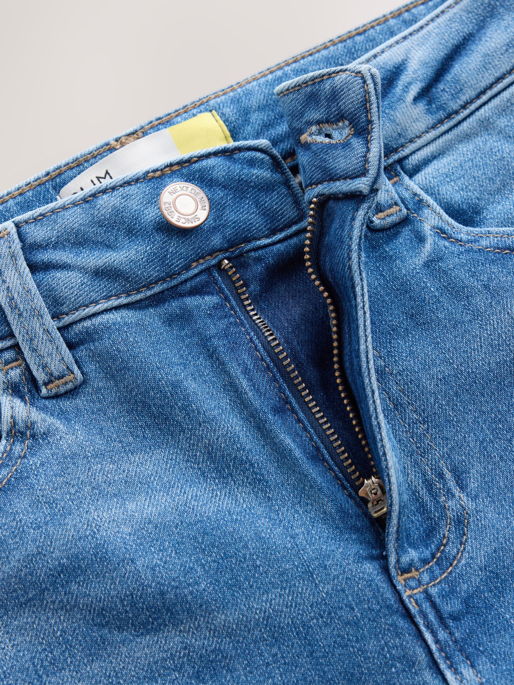 Mid Rise Super Soft Stretch Slim Jeans - Mid Blue - Regular - SIP Still Life