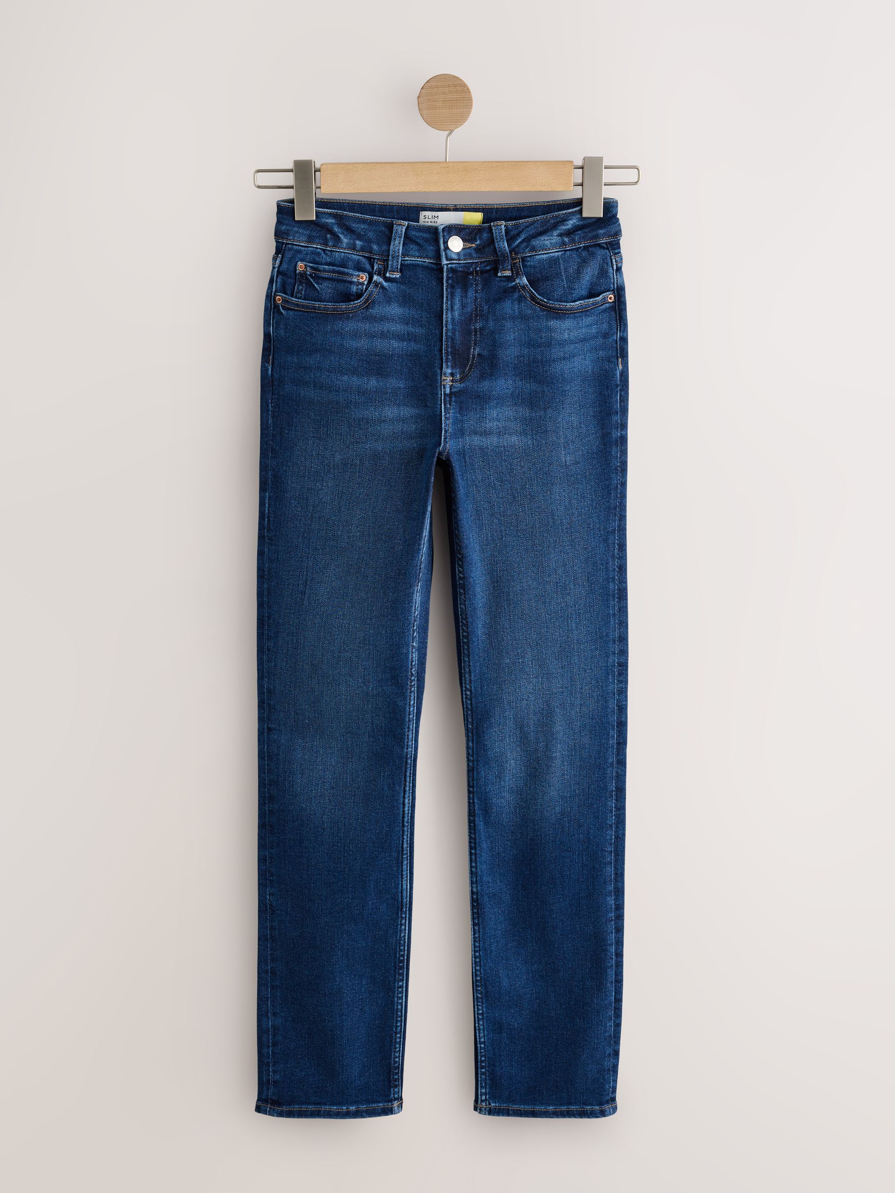 Mid Rise Super Soft Stretch Slim Jeans - Dark Blue - Regular - SIP Still Life
