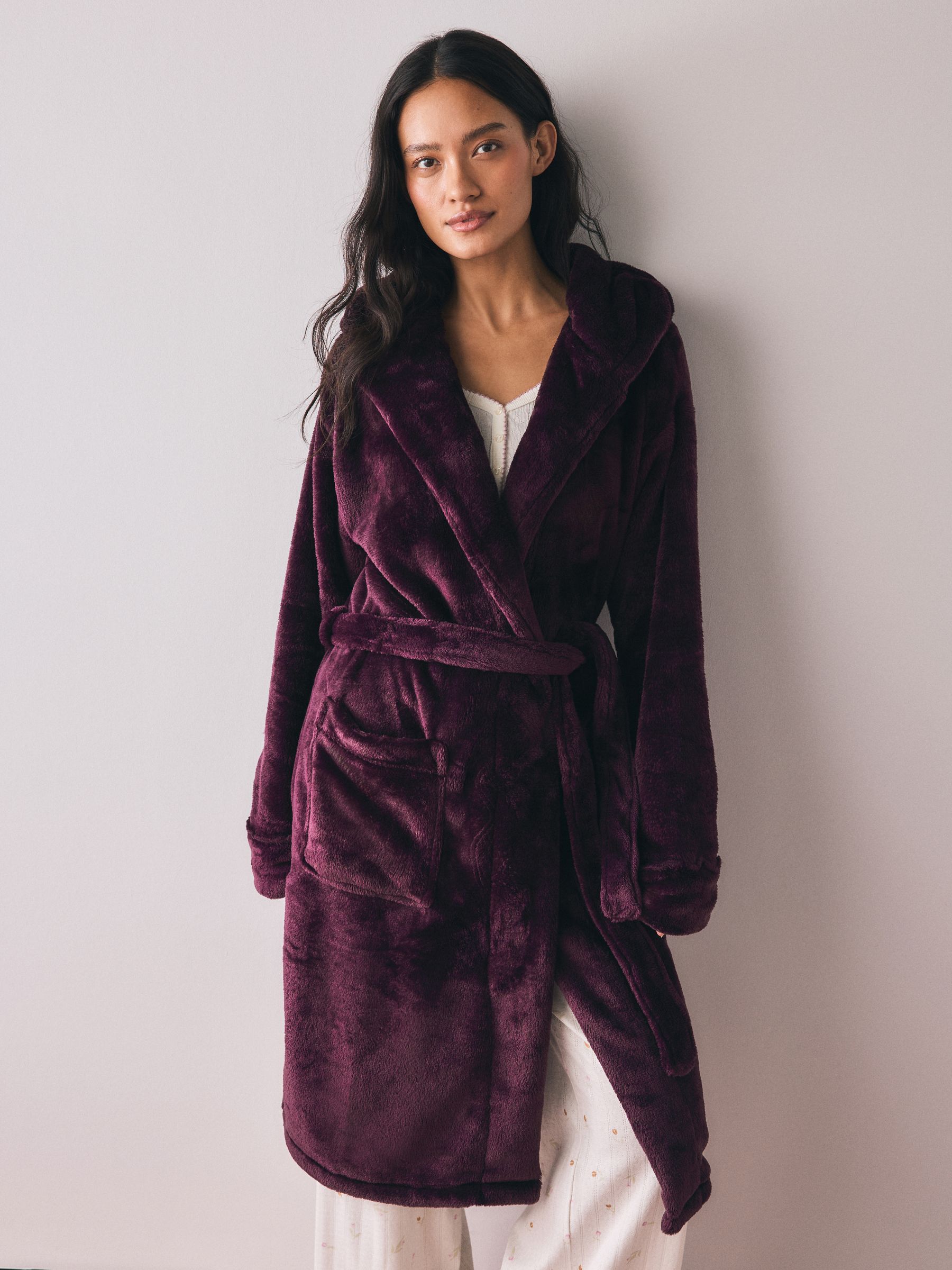 Snow Dressing Gown - Burgundy Red - Regular - SIP Worn