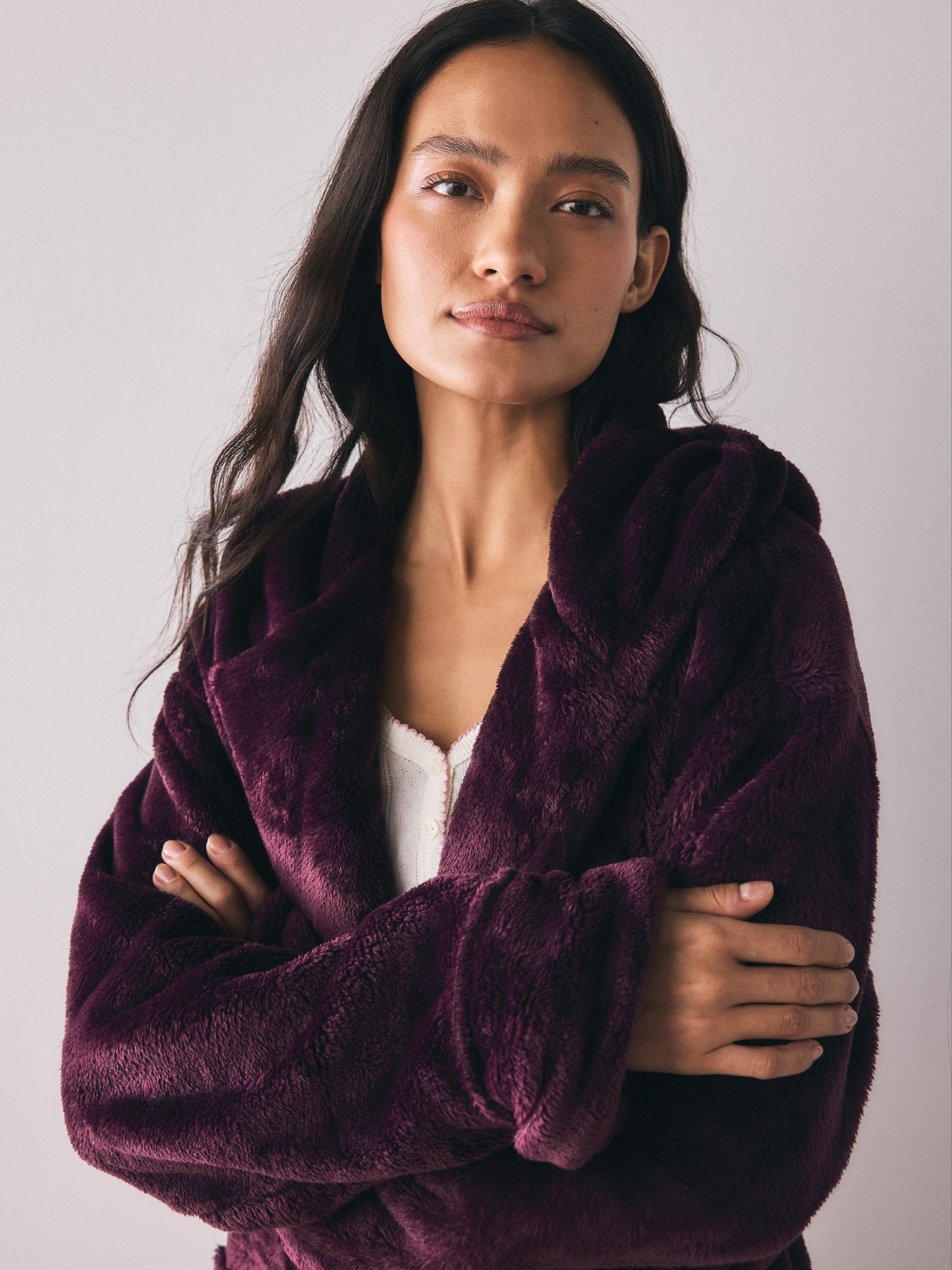 Snow Dressing Gown - Burgundy Red - Regular - SIP Worn