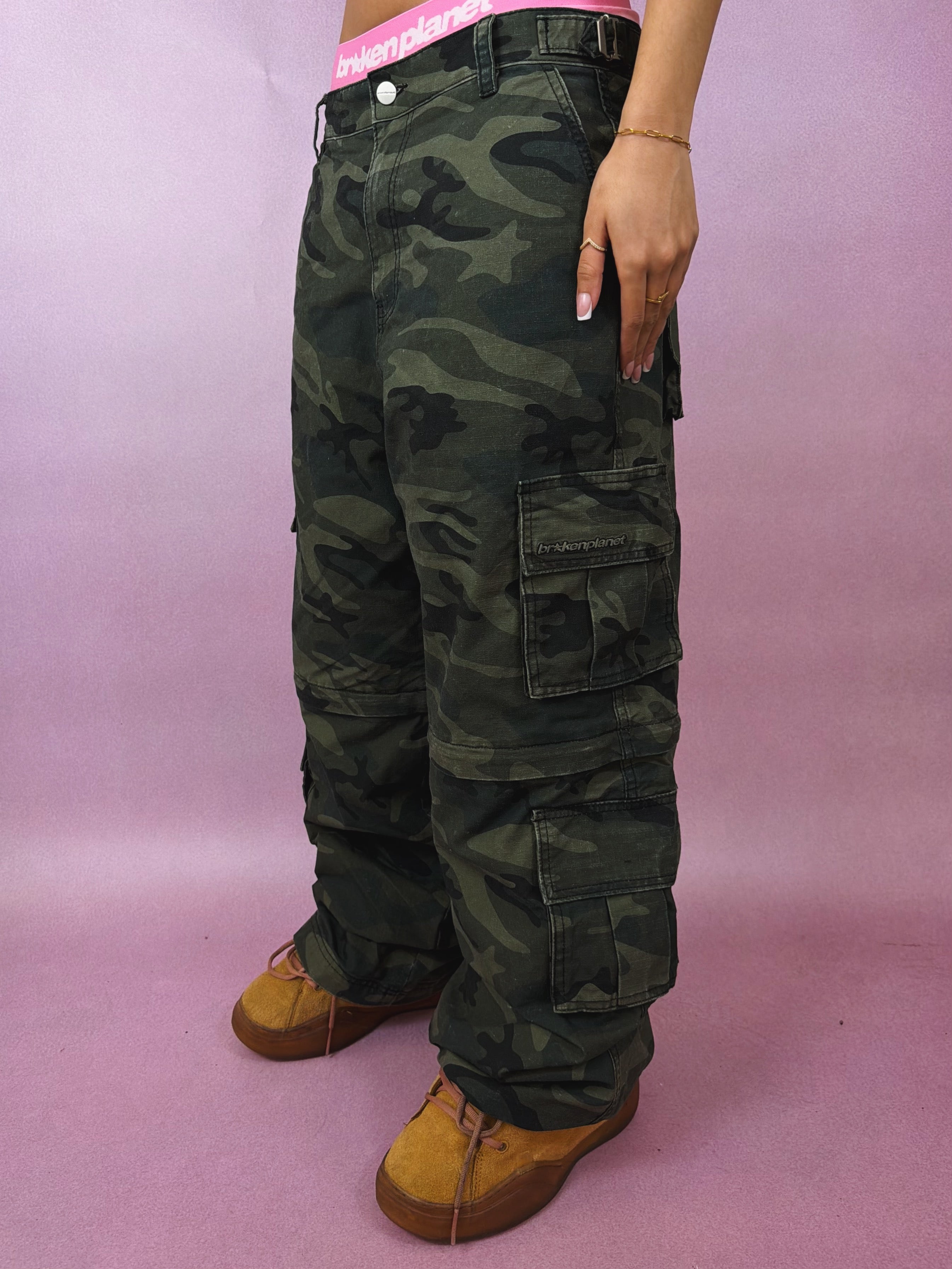 2-in-1 Star Camo Cargo Pants/Shorts - Star Camo Green - 5