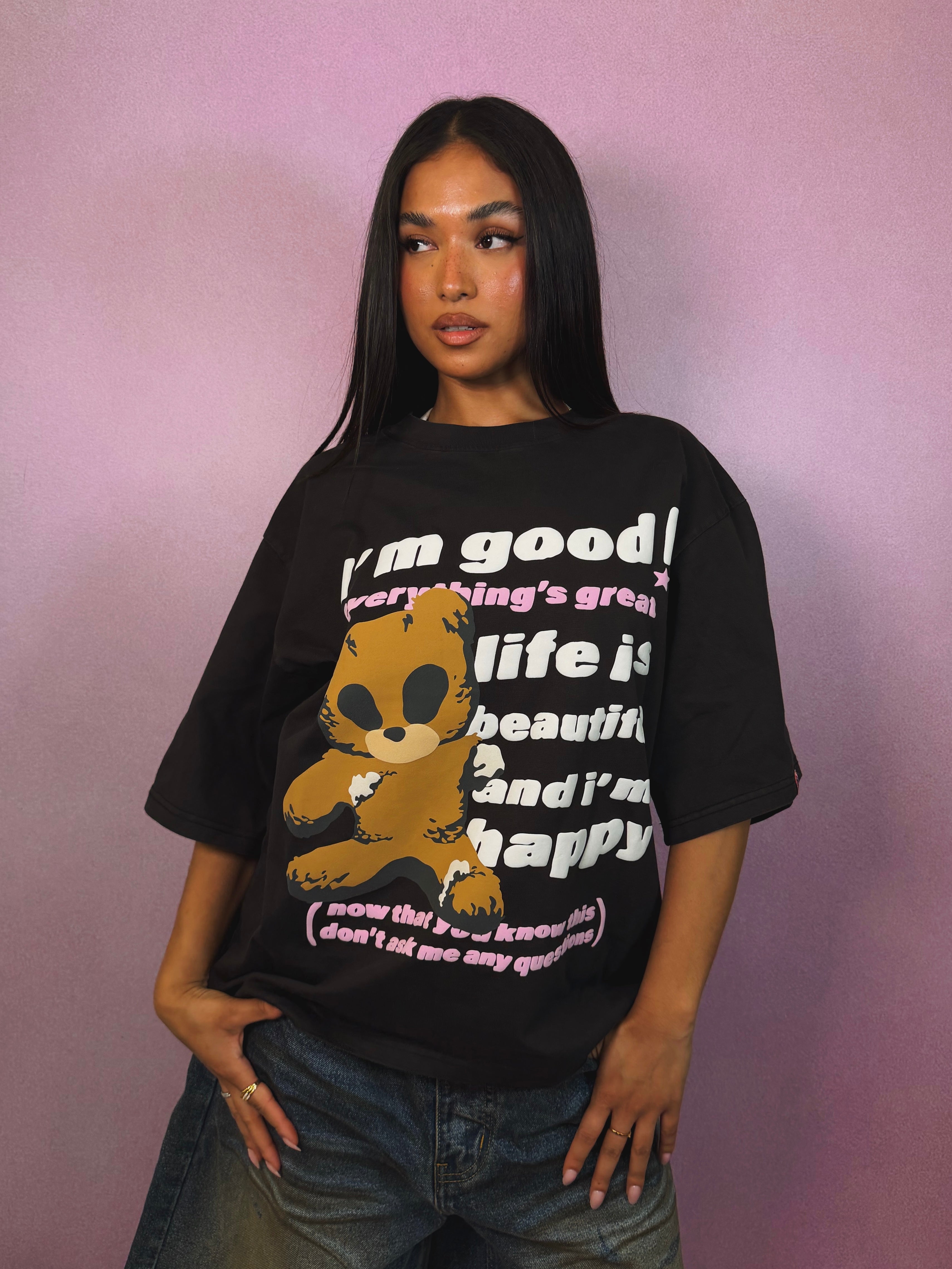 I'm Good T-shirt - Washed Midnight Black - 4