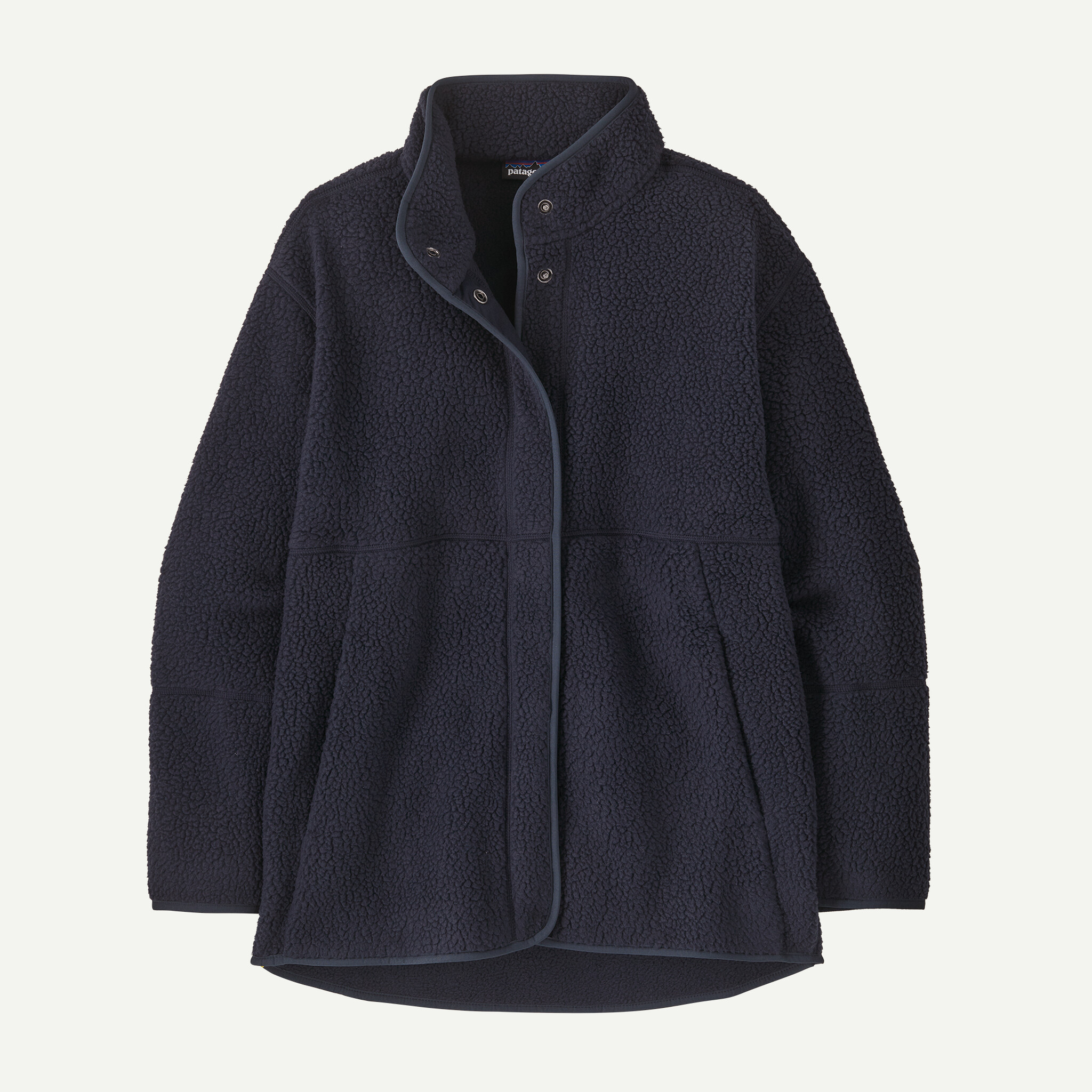 Women's Retro Pile Fleece Coat - Sunken Blue