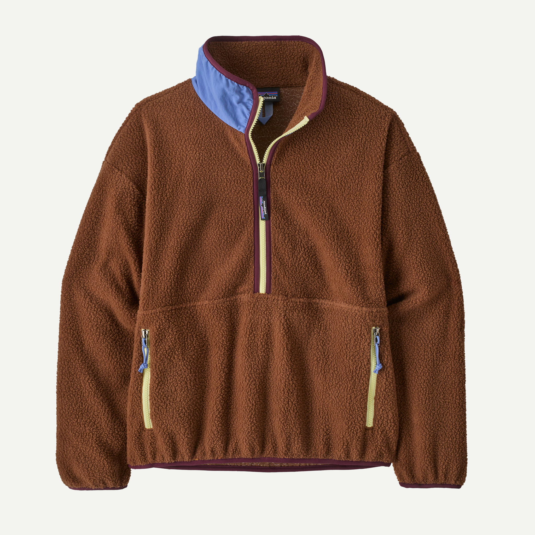 Women's Shearling ReCrafted Marsupial Pullover - Beer Bottle Brown
