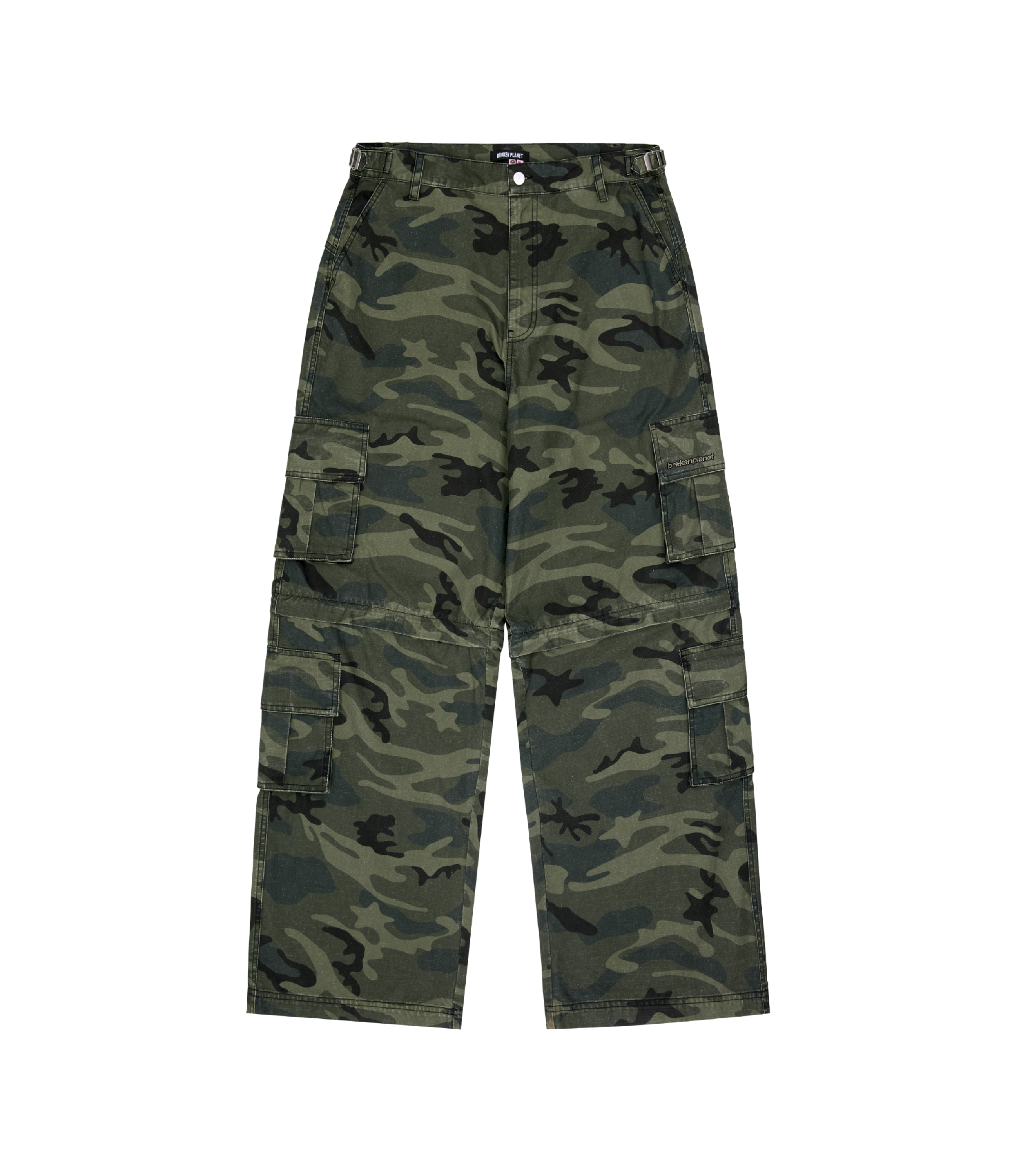 2-in-1 Star Camo Cargo Pants/Shorts - Star Camo Green