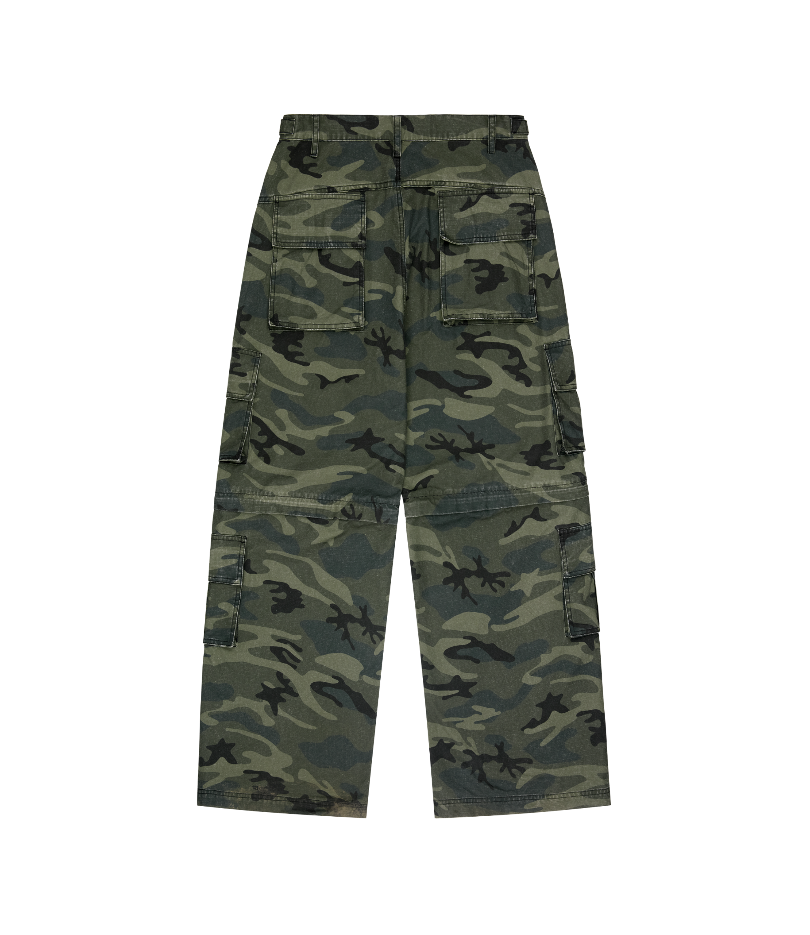 2-in-1 Star Camo Cargo Pants/Shorts - Star Camo Green - 2