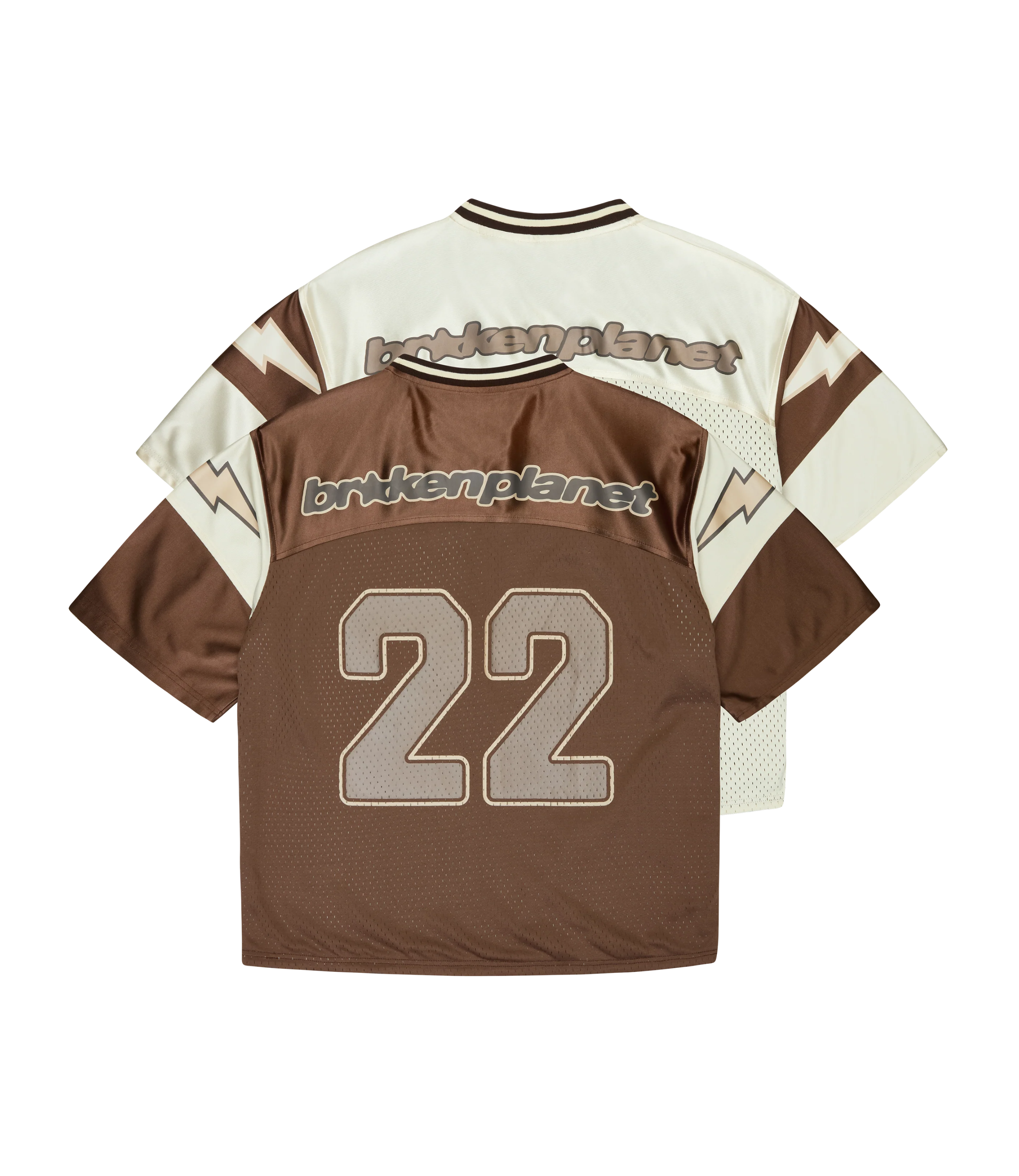 Reversible Bolt Jersey Chocolate Brown Vanilla White back