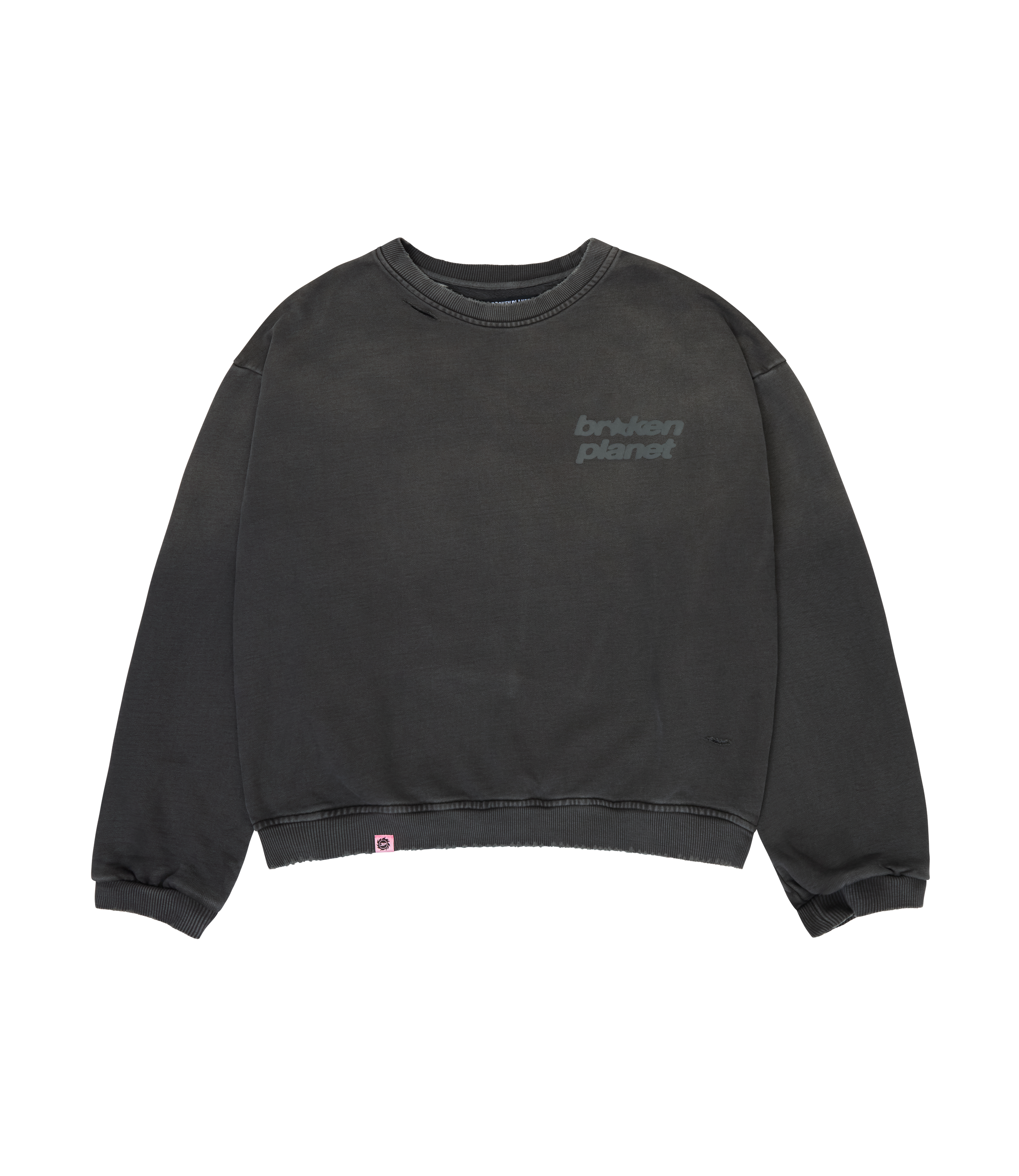 Star Logo Sunfaded Crewneck - Soot Black